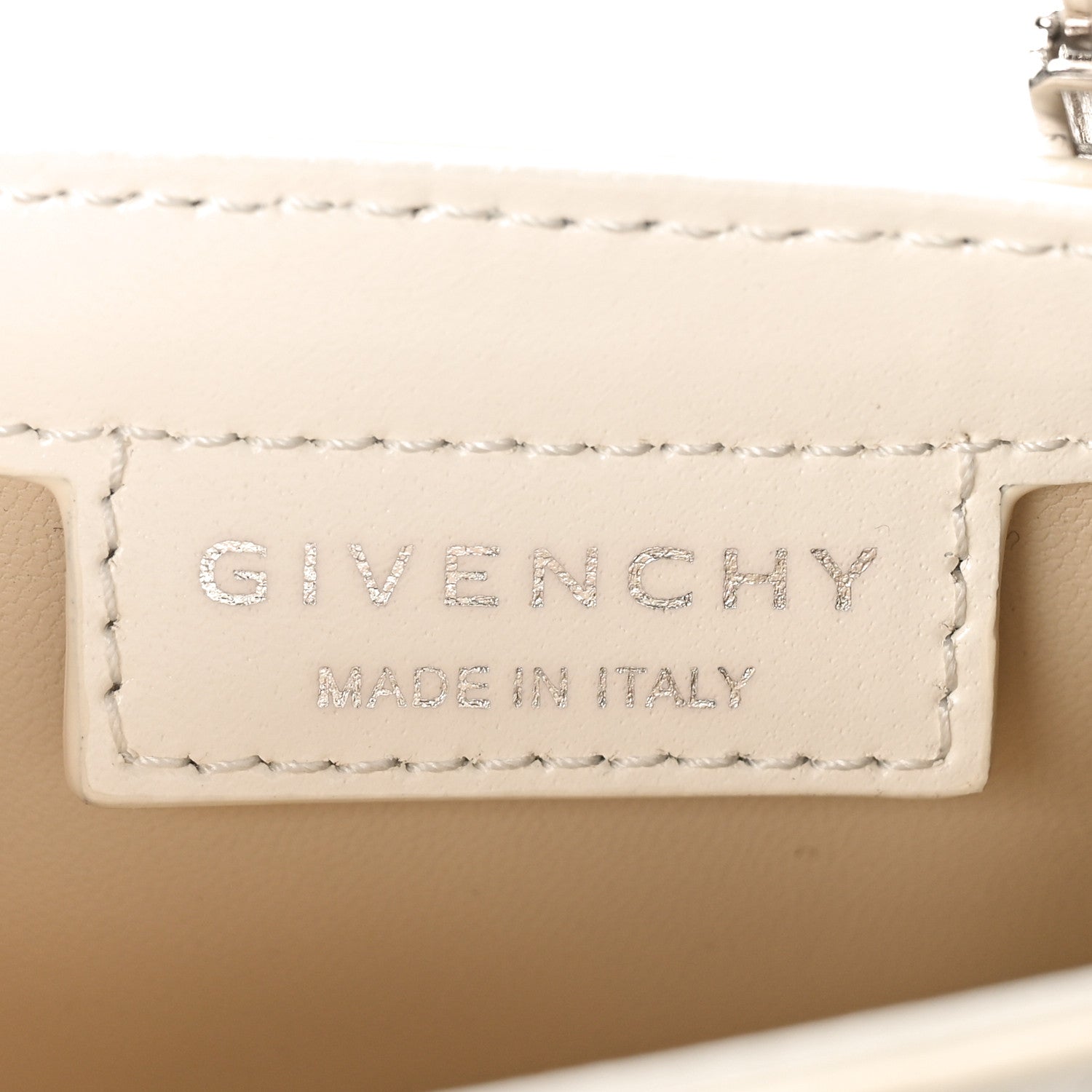 Givenchy Box Calfskin Small Cut Out Shoulder Bag Ivory 6 of 8