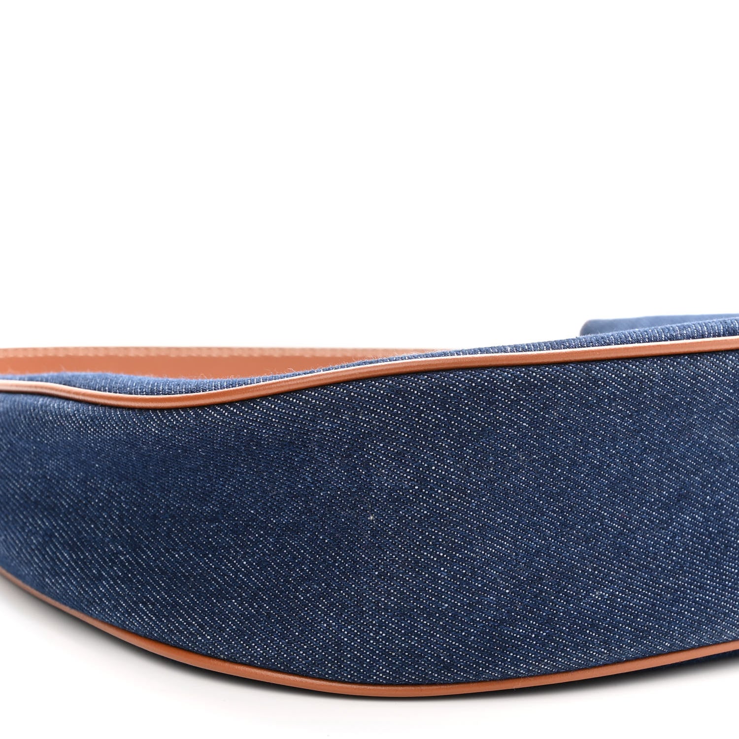 Celine Denim Ava Shoulder Bag Navy Tan 8 of 9