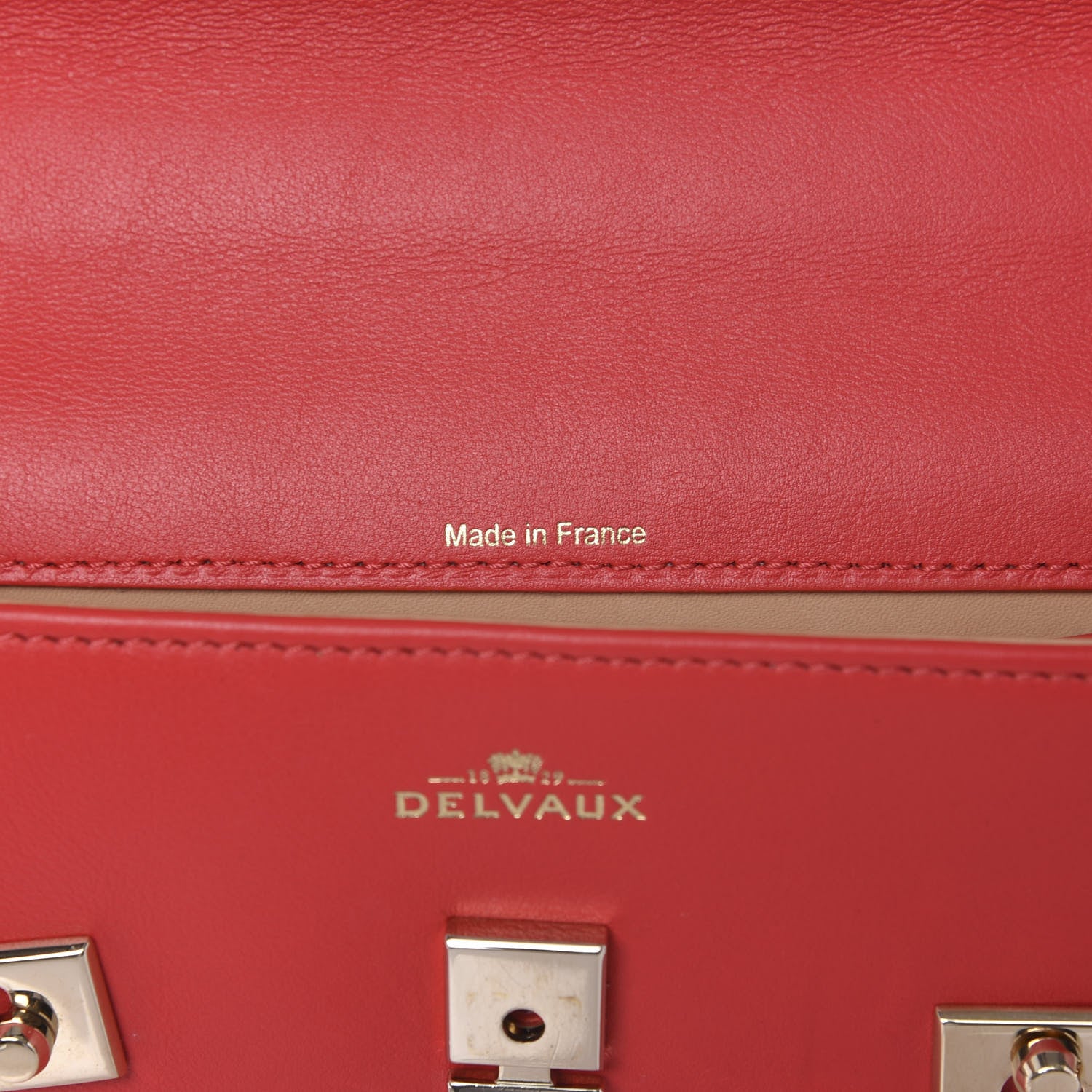 Delvaux Smooth Calfskin Mini Tempete Satchel Red 6 of 10