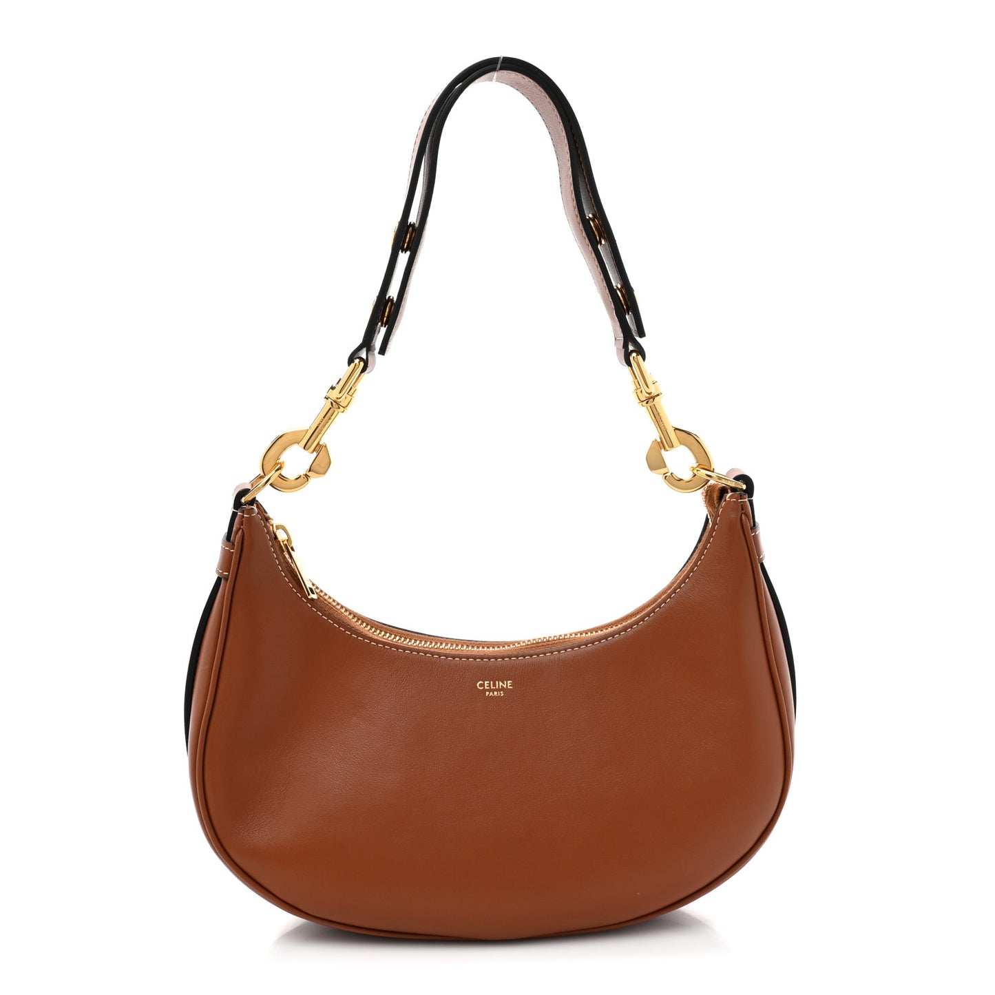 Smooth Calfskin Medium Strap Ava Shoulder Bag Tan