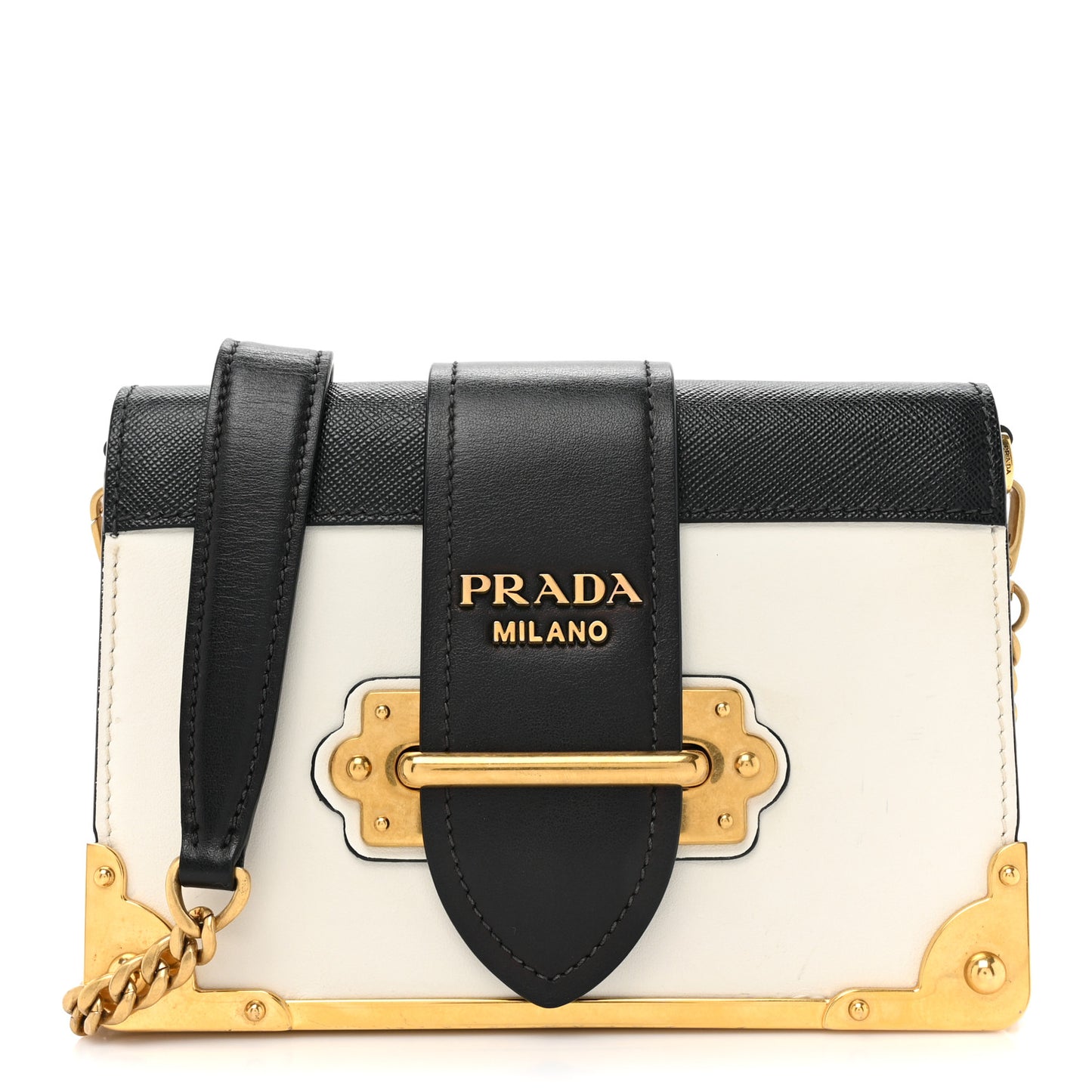 City Calf Saffiano Cahier Bag Talco Black