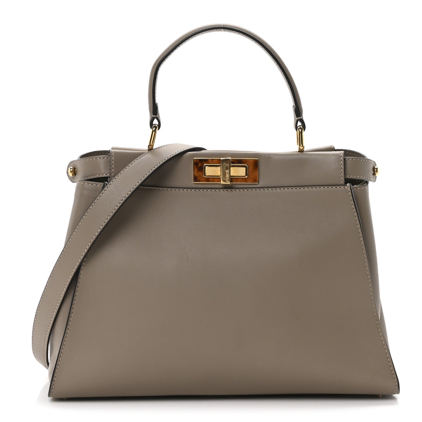Vitello Seta Plexiglass Tortoise Medium Peekaboo Iconic Satchel Tortora