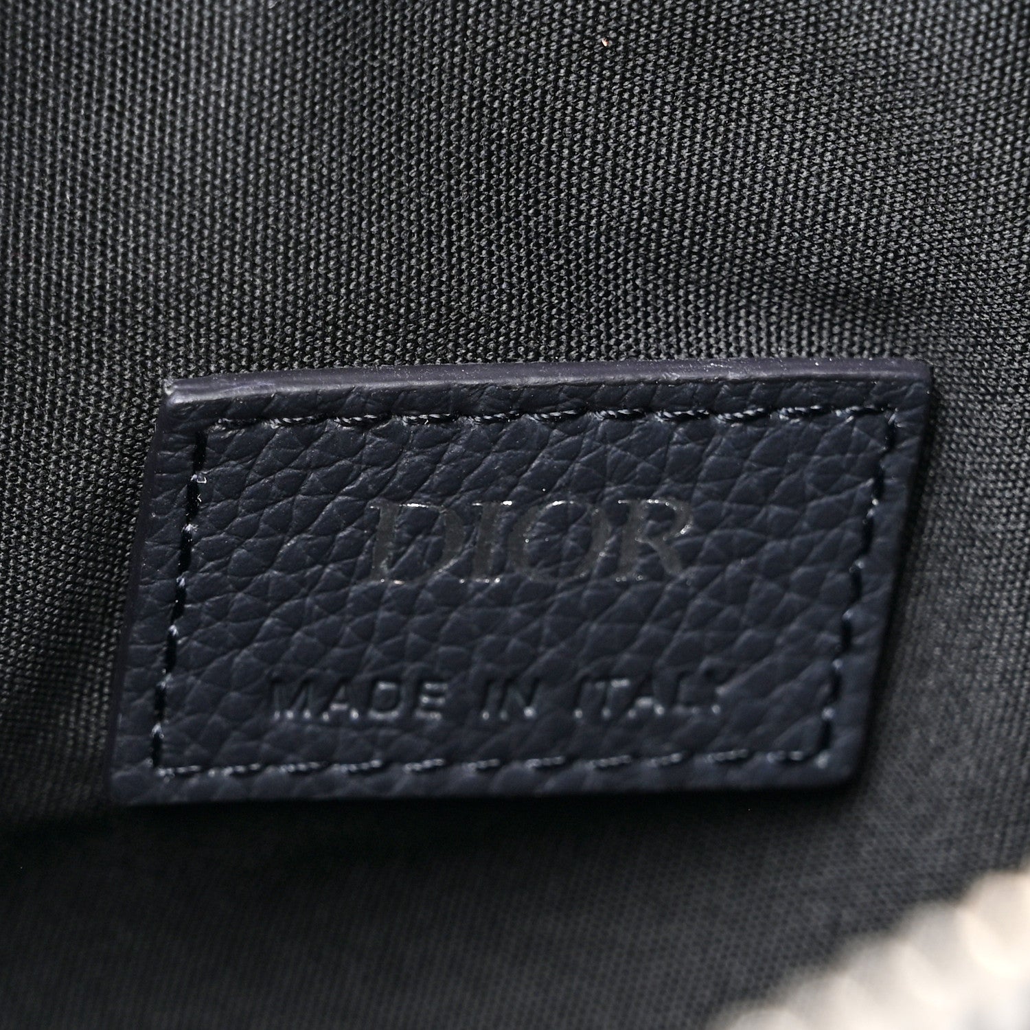 Christian Dior Grained Calfskin Kim Jones Saddle Bag Navy Blue 6 of 10