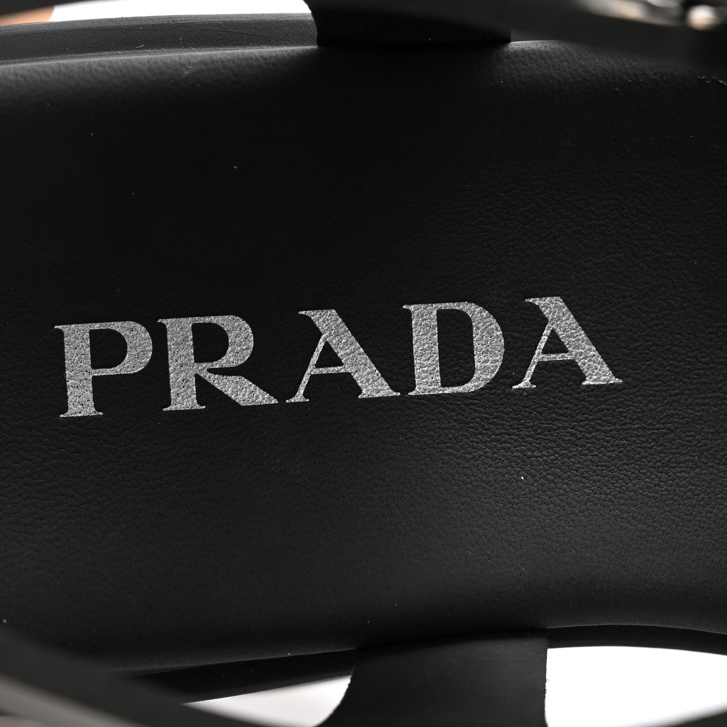 Prada Foam Rubber Triangle Logo Monolith 55mm Cage Sandals 39 Black 6 of 9