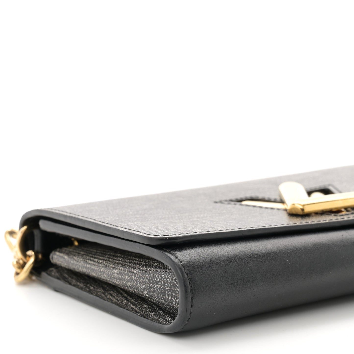 Epi Twist Chain Wallet Denim Dark