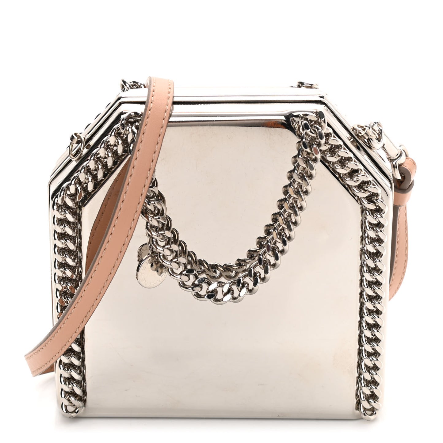 Polished Brass Mini Baby Bella Mirrored Bag Silver
