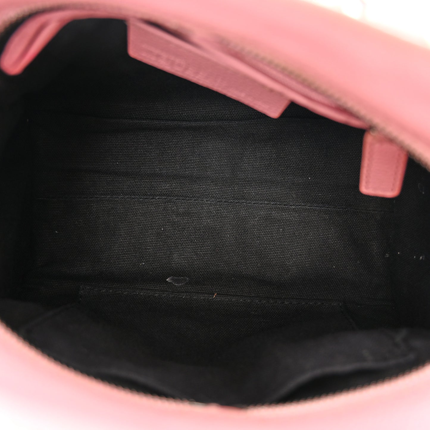 Pebbled Calfskin Mini Skull Padlock Zip Around Tote Petal