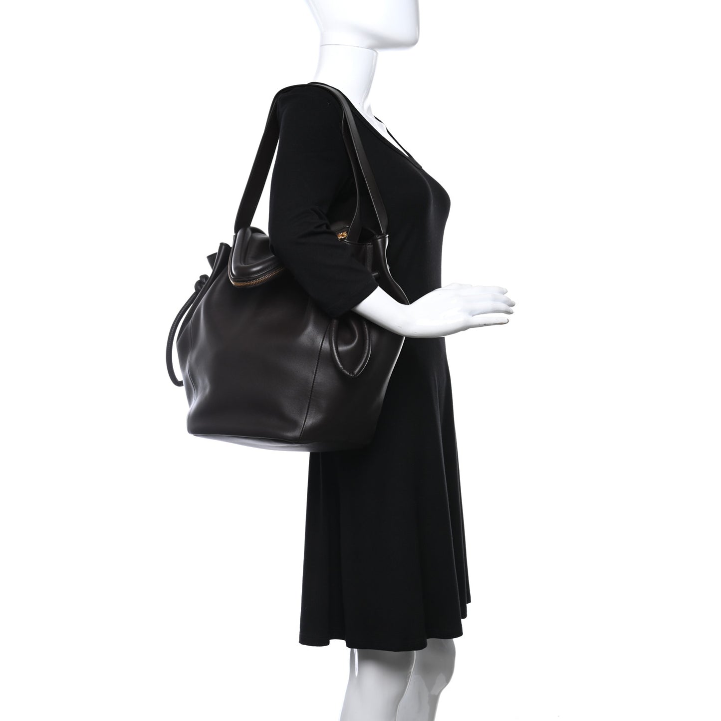 Calfskin Large Beak Tote Fondant