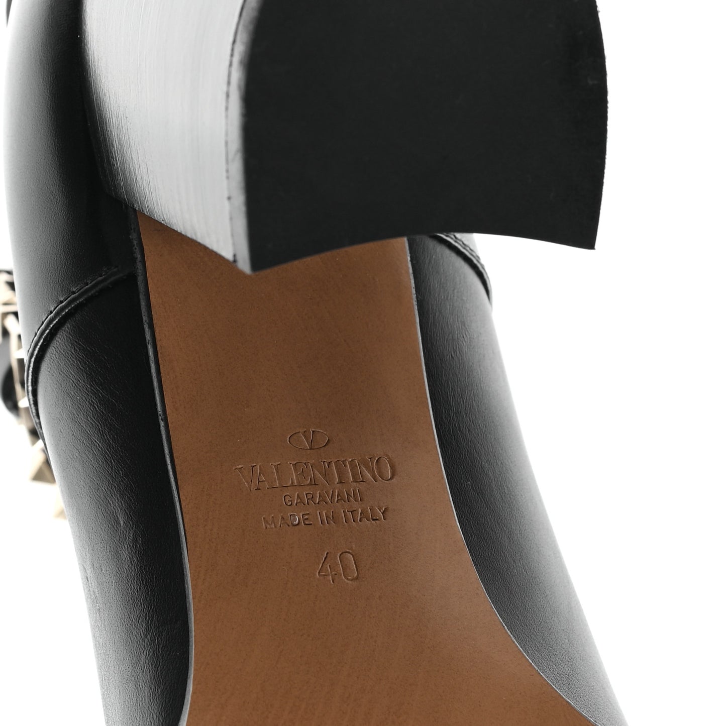 Calfskin Rockstud Double Buckle Beatle Chelsea 70mm Ankle Boots 40 Black