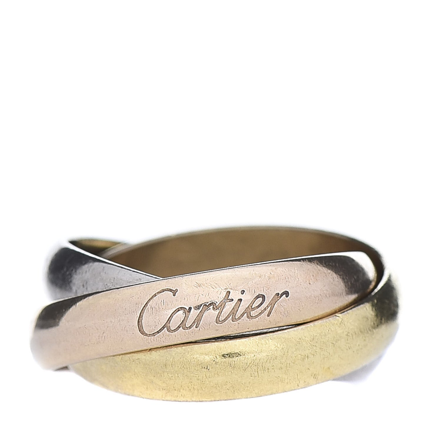 18K Pink Yellow White Gold Classic Trinity Ring 48 4.5