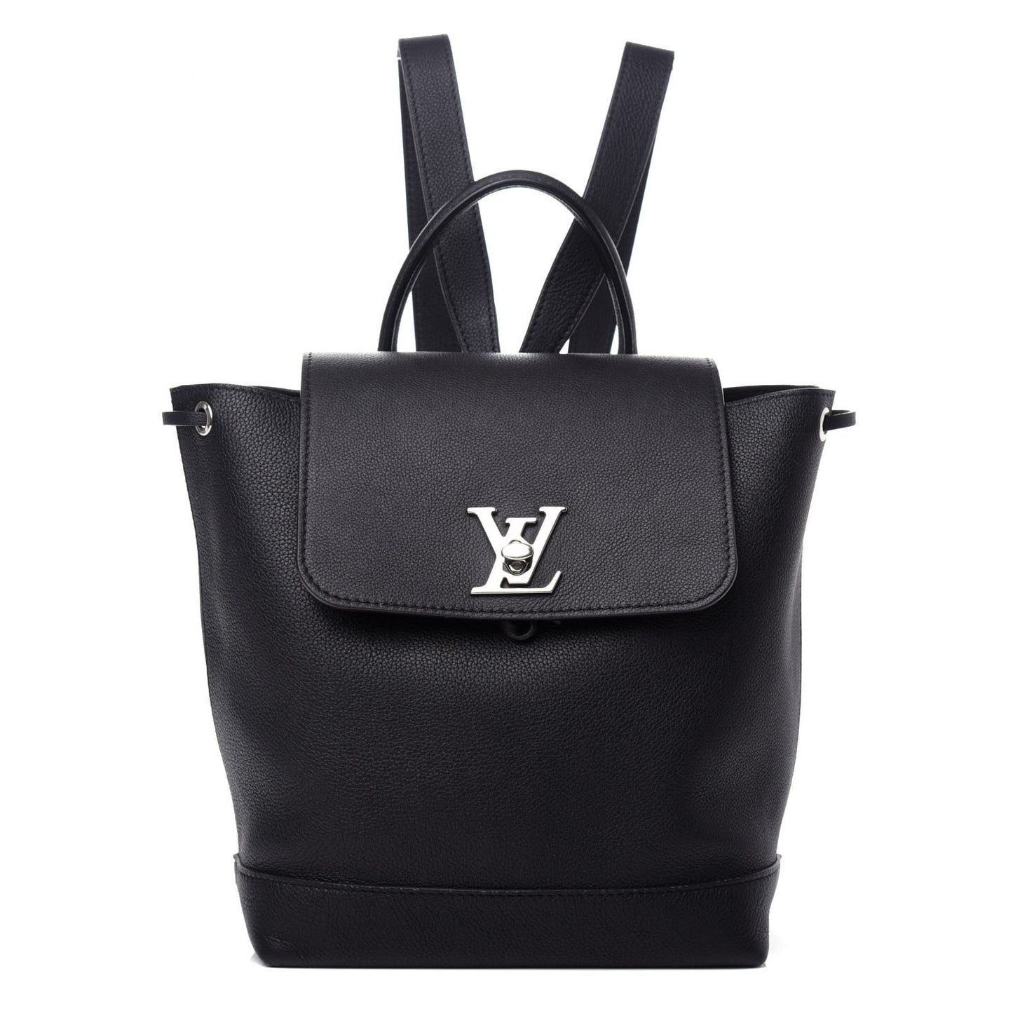 Calfskin Lockme Backpack Black