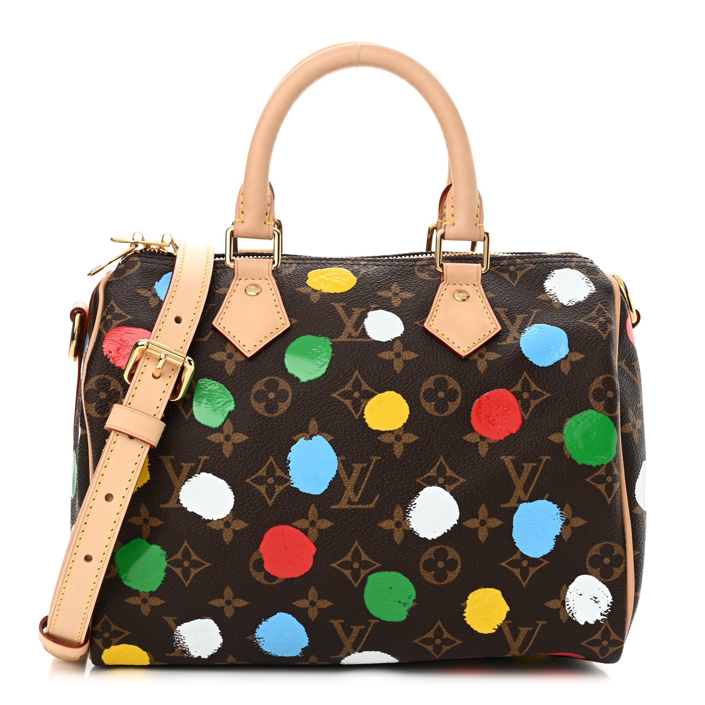 LV X YK Monogram Speedy Bandouliere 25 Multicolor
