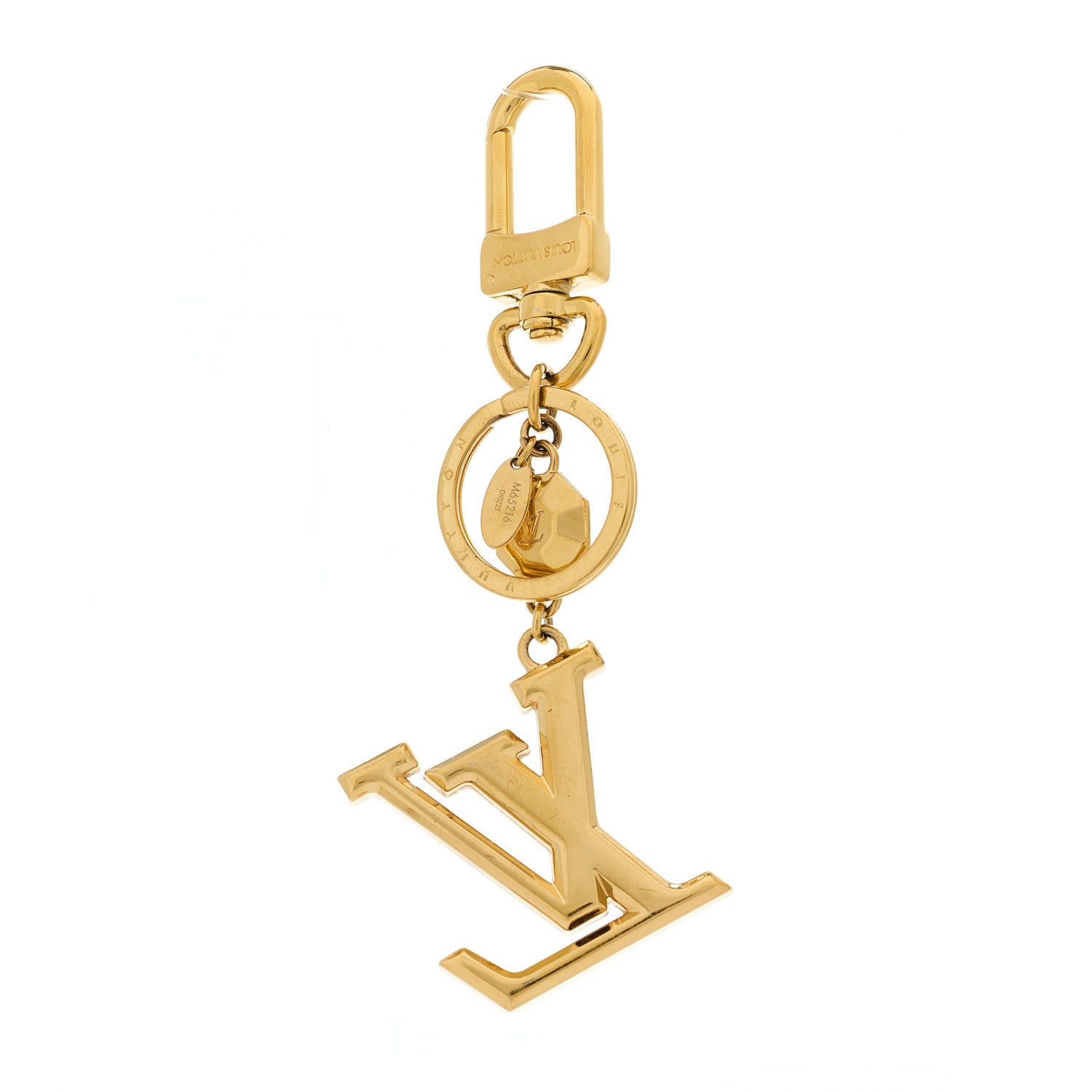 Louis Vuitton LV Facettes Bag Charm Key Holder Gold 3 of 4