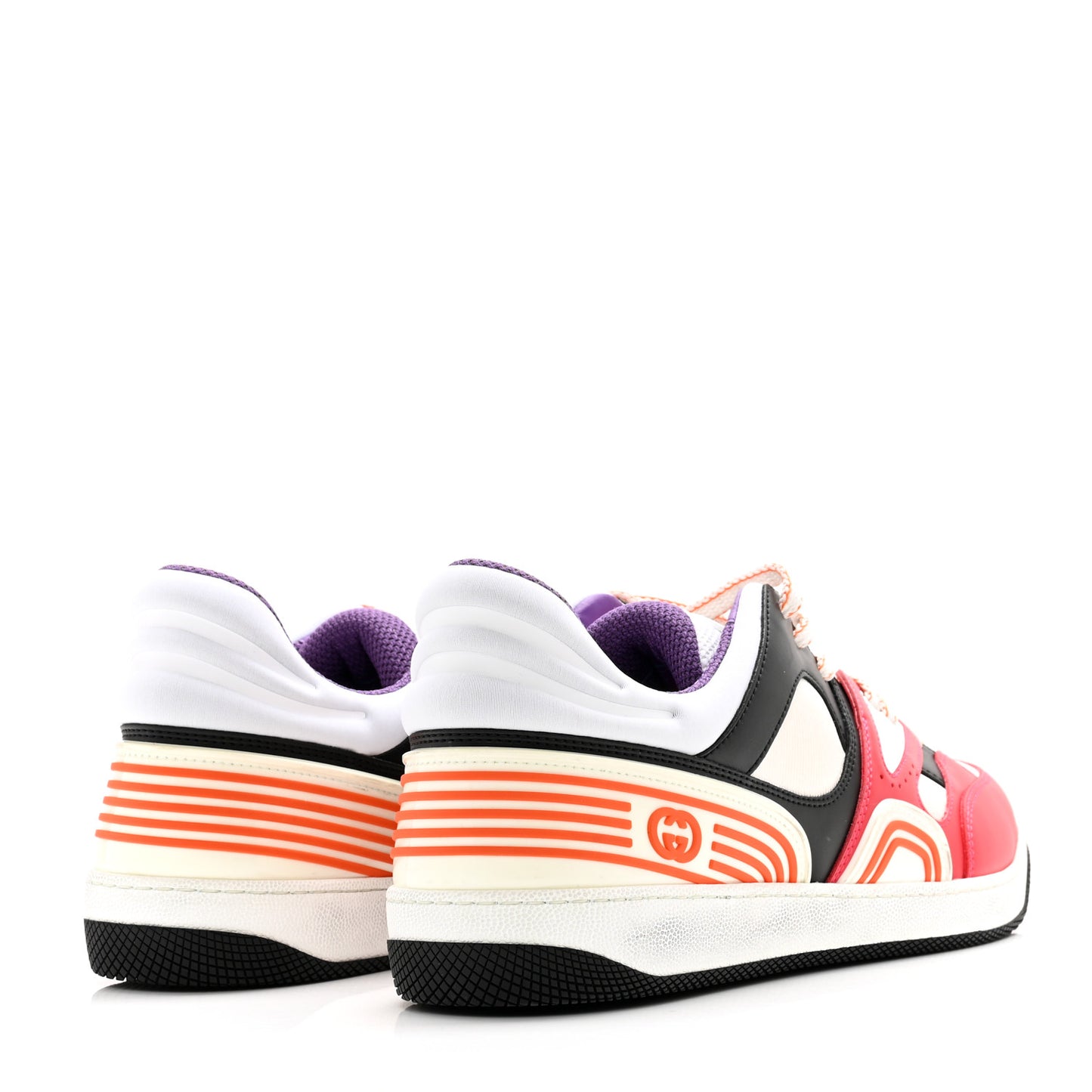 Demetra Mens Basket Low Top Sneakers 10 Deep Coral Great White Black