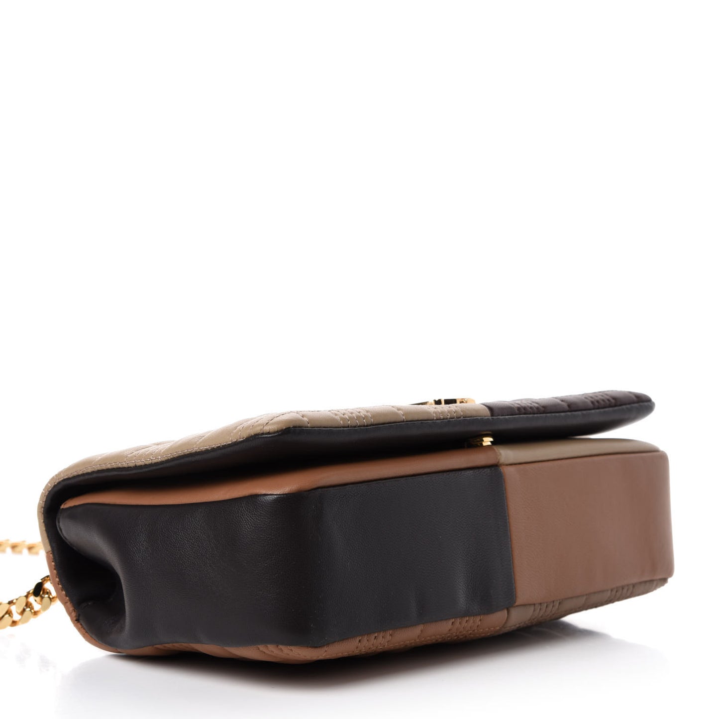 Lambskin Quilted Small Lola Bag Soft Fawn Dark Moka