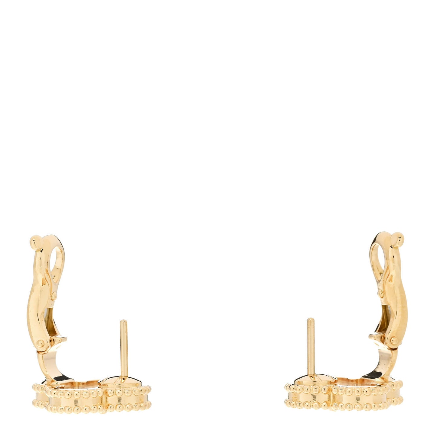 18K Yellow Gold Mother of Pearl Vintage Alhambra Earrings