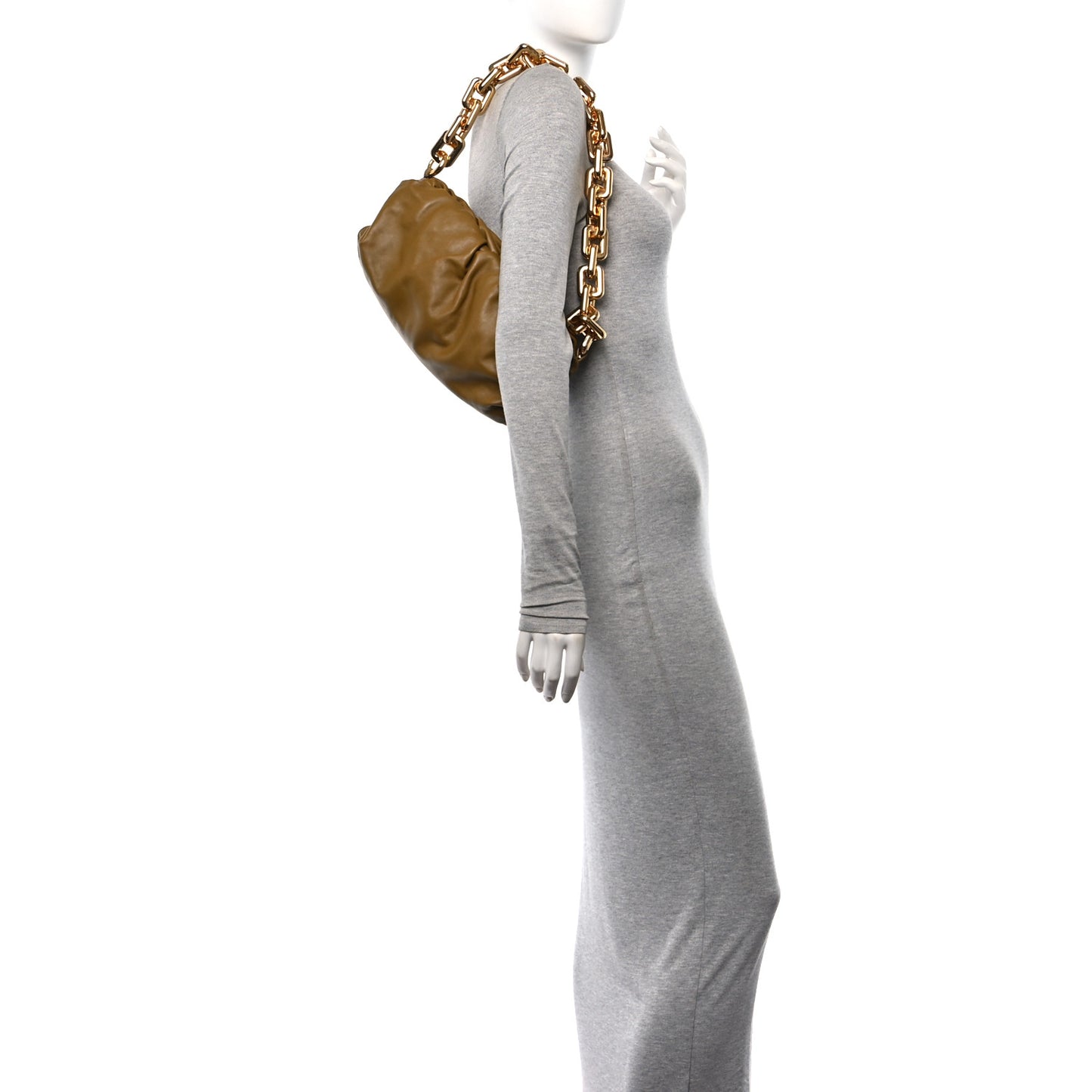 Calfskin The Pouch Chain Moutarde