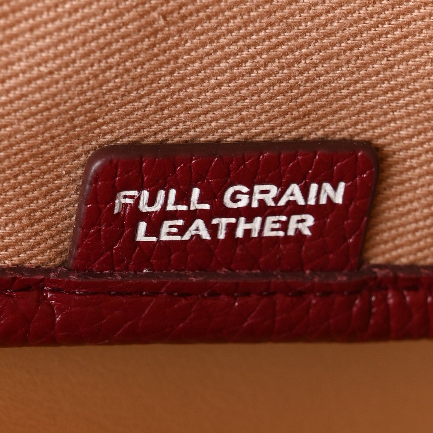 Grained Calfskin Large The Tote Bag Cherry