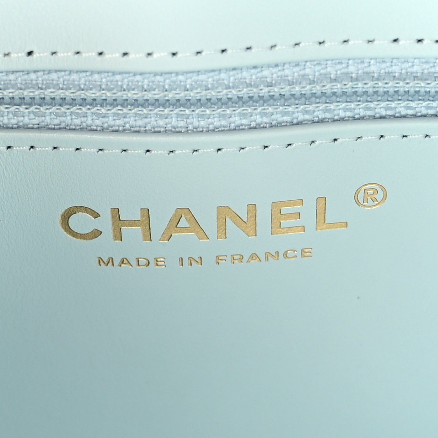 Shiny Aged Calfskin Quilted Nano Kelly Shopper Light Blue