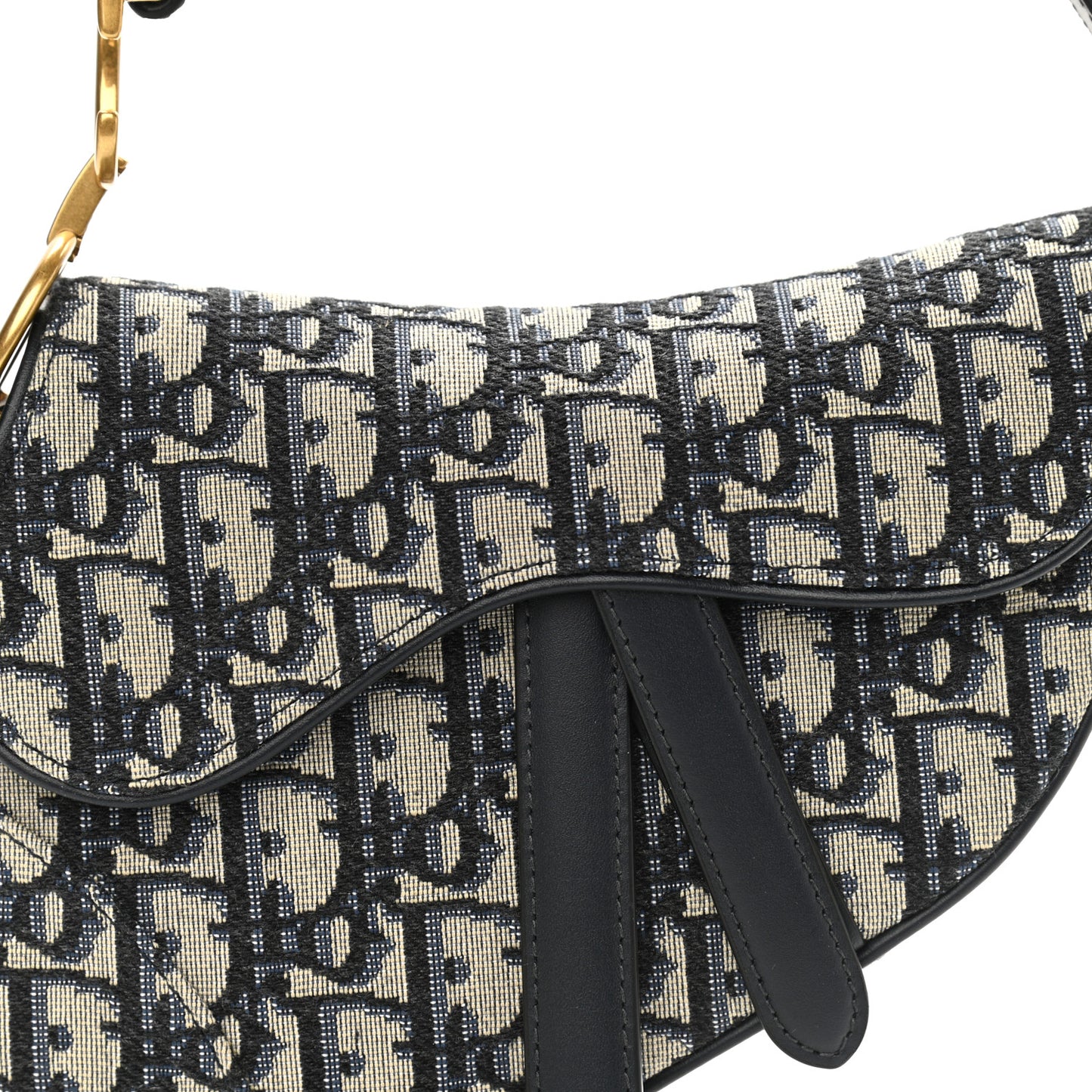 Oblique Mini Saddle Bag Blue