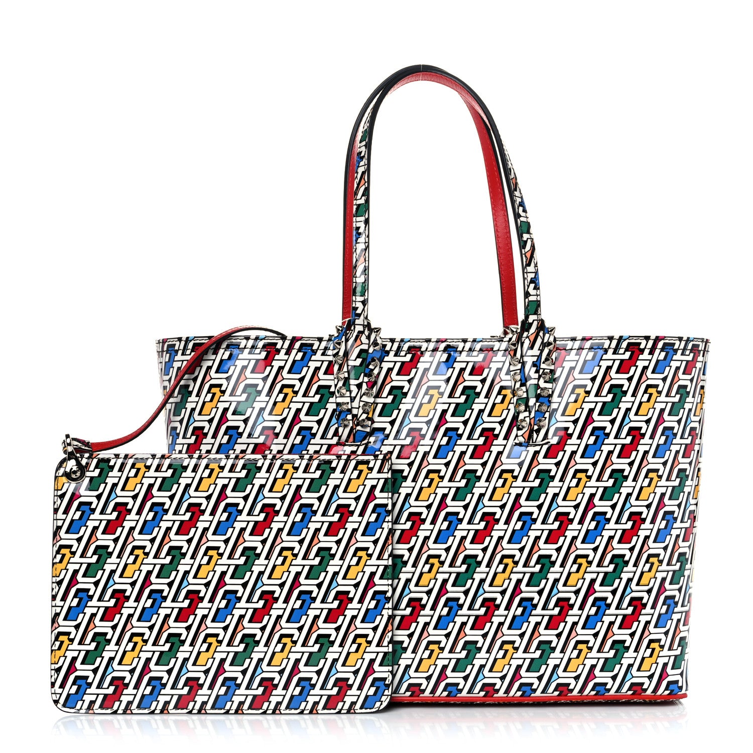 Christian Louboutin Patent Calfskin Small East West Cabata Tote Multicolor 1 of 10