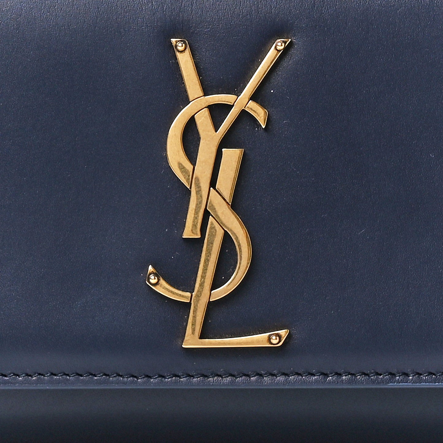 Calfskin Small Monogram Kate Satchel Deep Marine