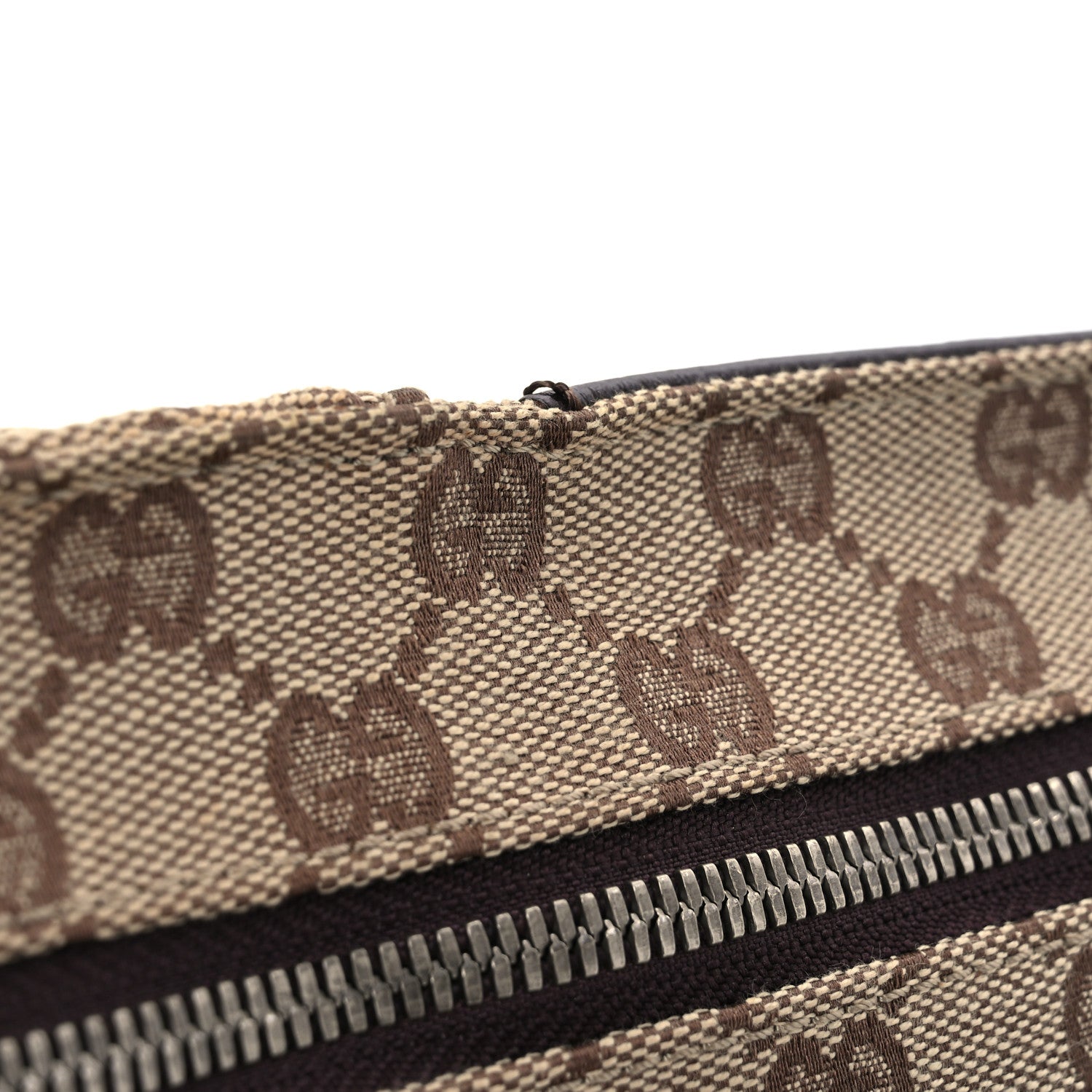 Gucci GG Monogram Double Pocket Belt Bag Dark Brown 11 of 14