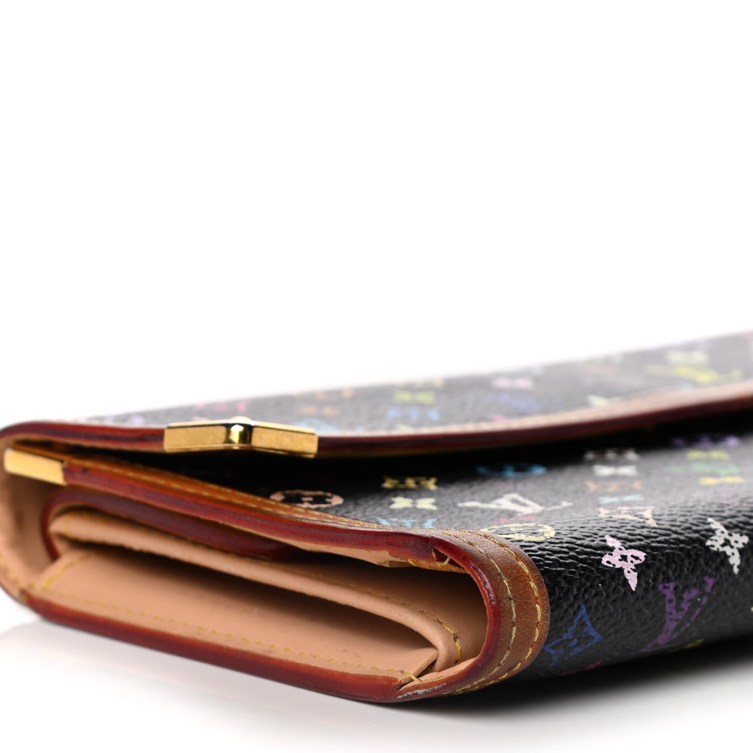 Louis Vuitton Monogram Multicolor Porte Tresor International Wallet Black 8 of 20