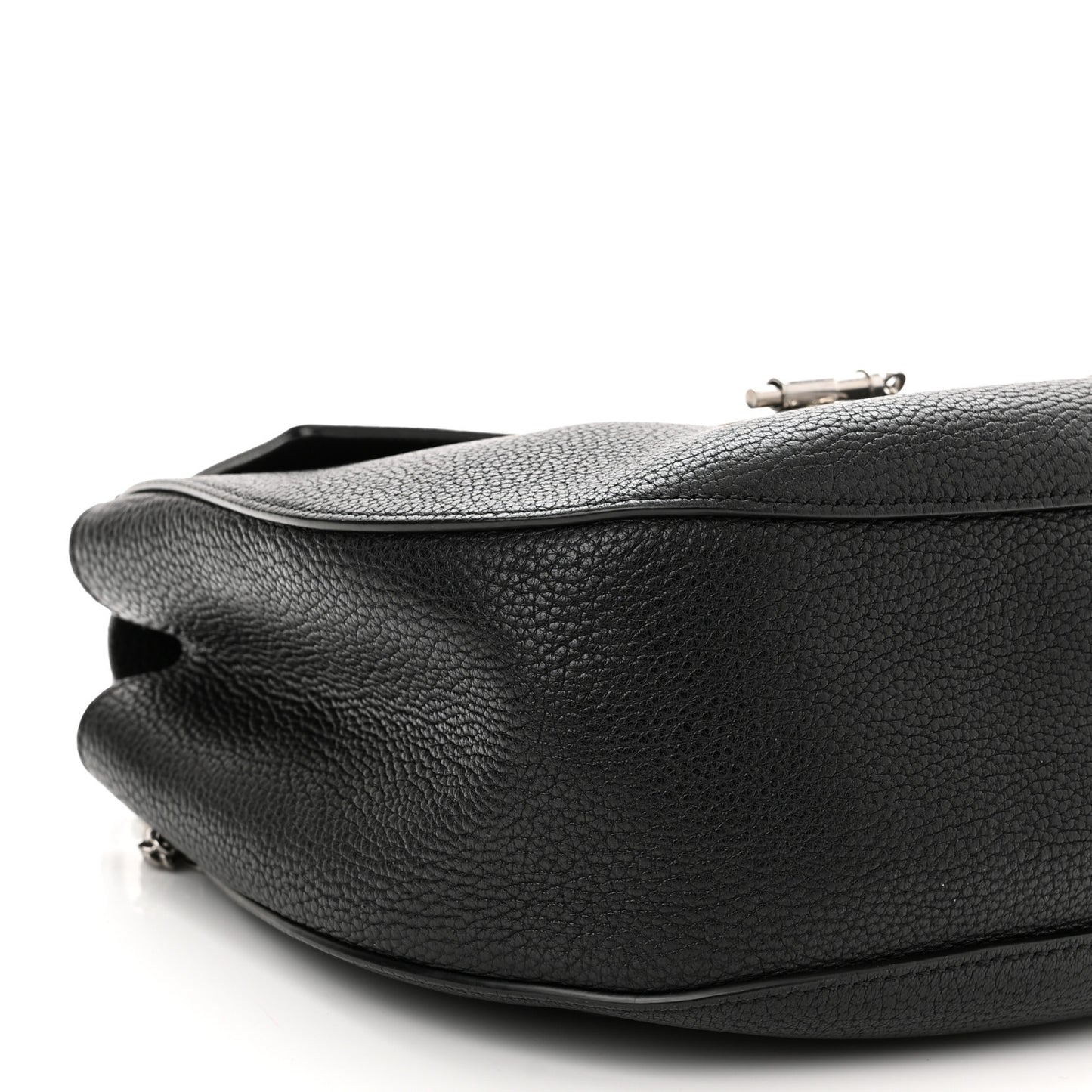 Grained Lambskin Medium Drew Shoulder Bag Black