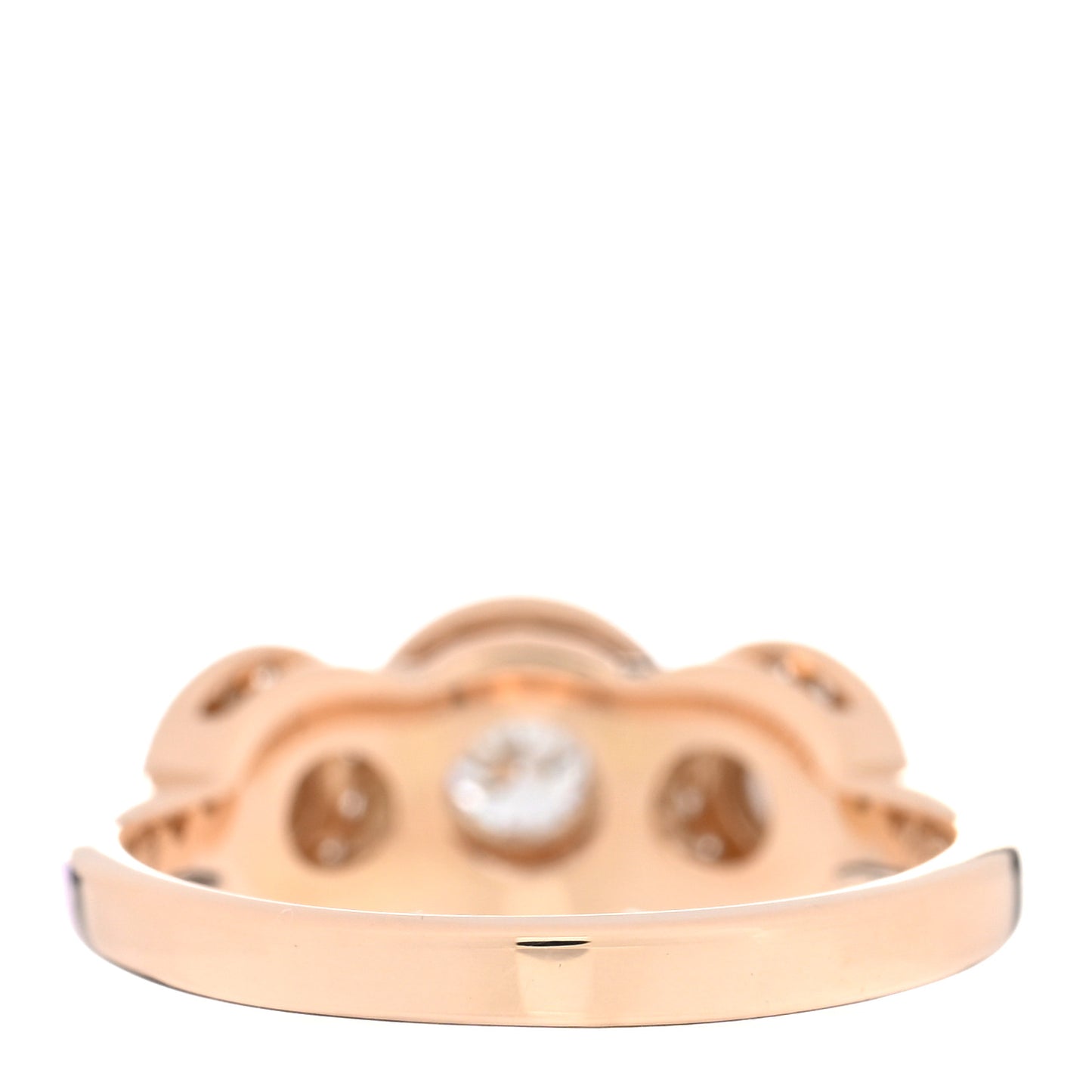 18K Rose Gold Diamond Circlet Ring 52 6