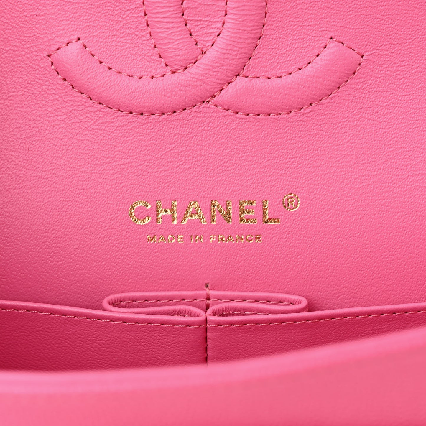 Caviar Quilted Medium Double Flap Pink