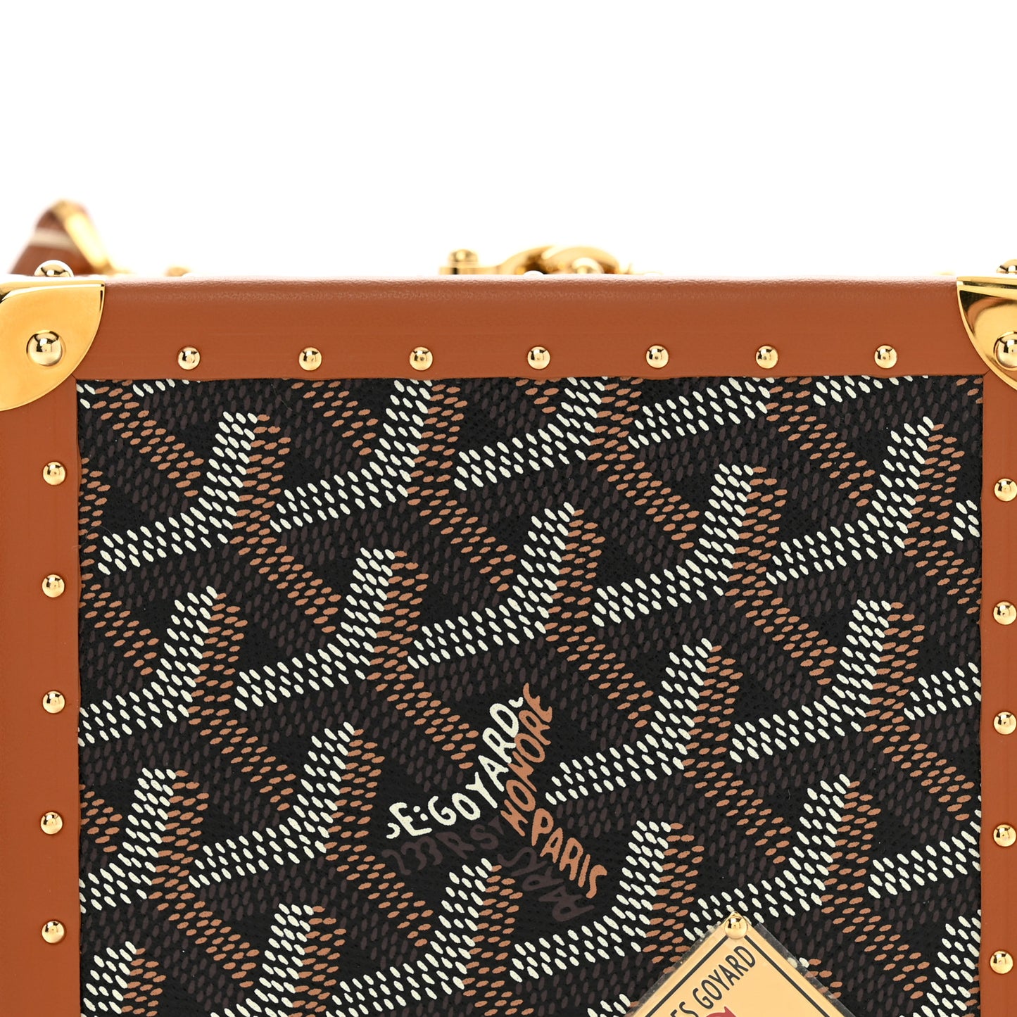 Goyardine De Trunk Bag Black Gold