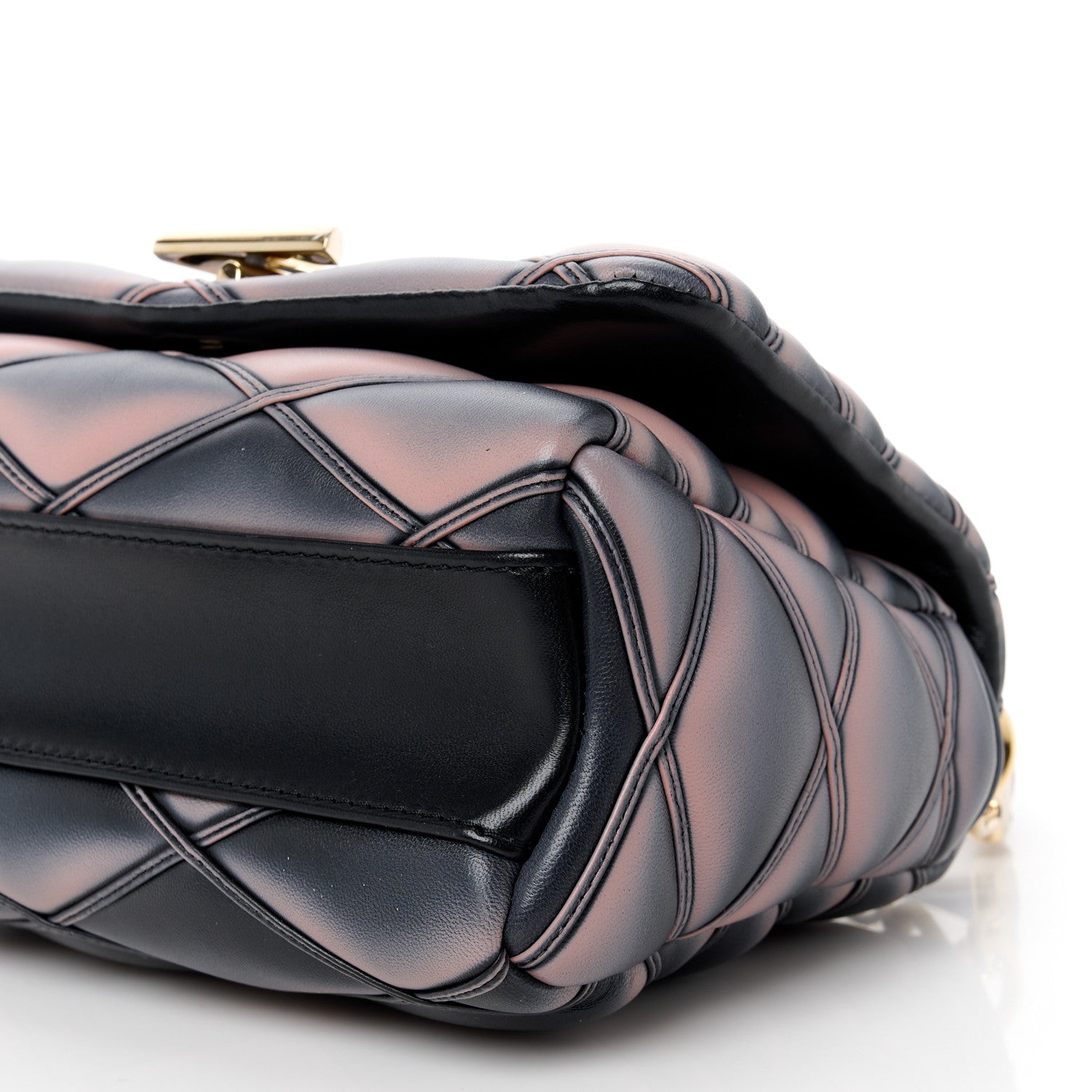 Louis Vuitton Lambskin Malletage Top Handle GO-14 MM Black Pink 10 of 10