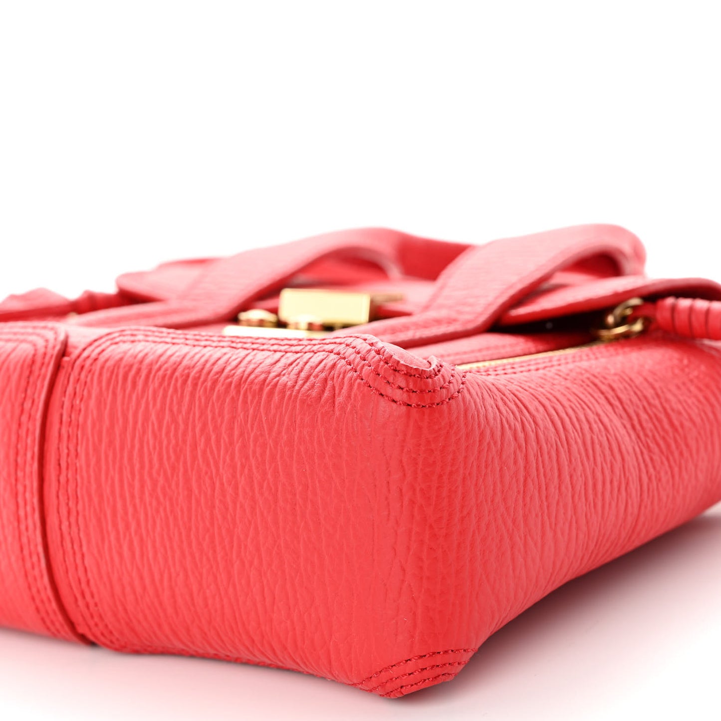 Textured Calfskin Mini Pashli Satchel Red
