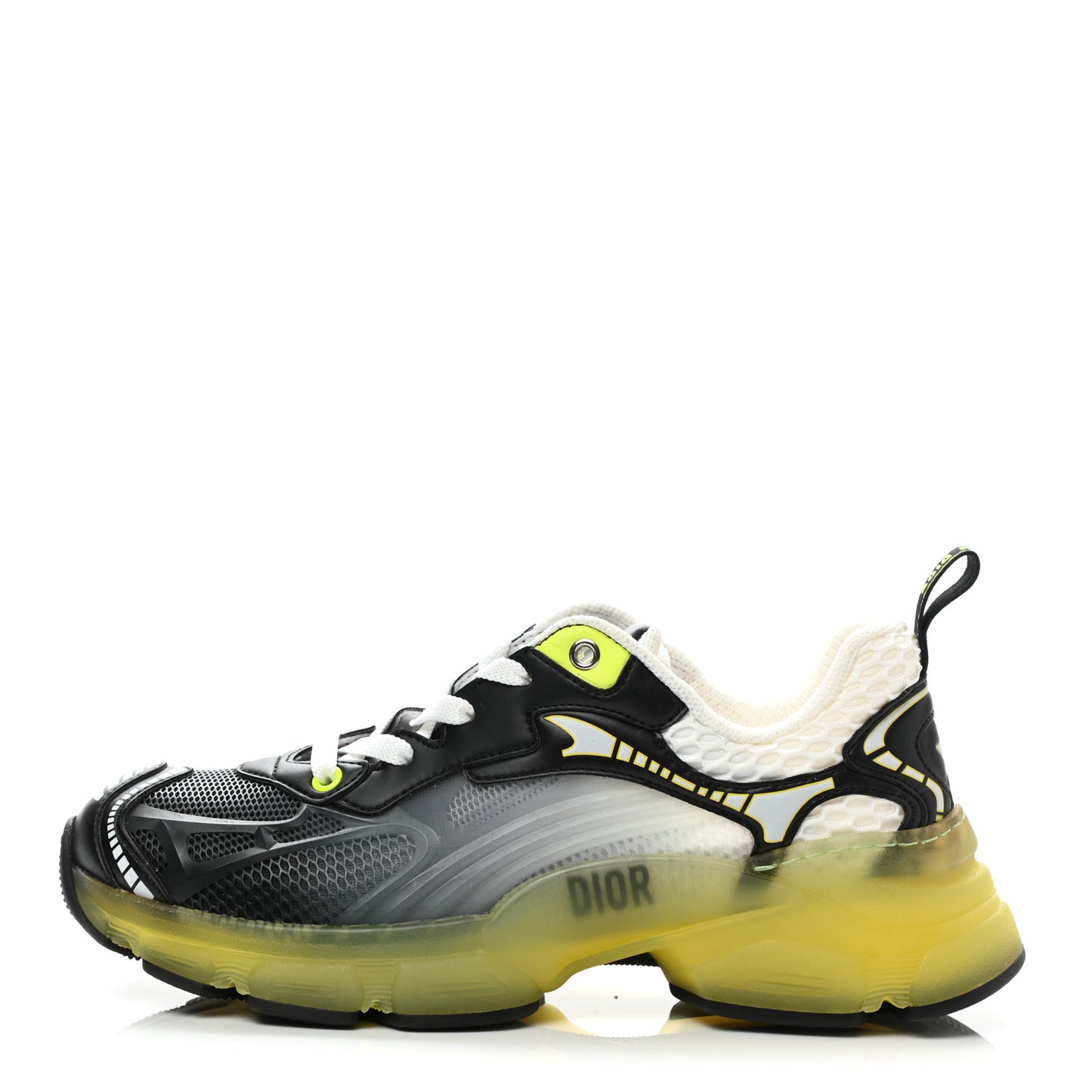 Matte Technical Fabric Mesh Dior Vibe Sneakers 36.5 White Yellow