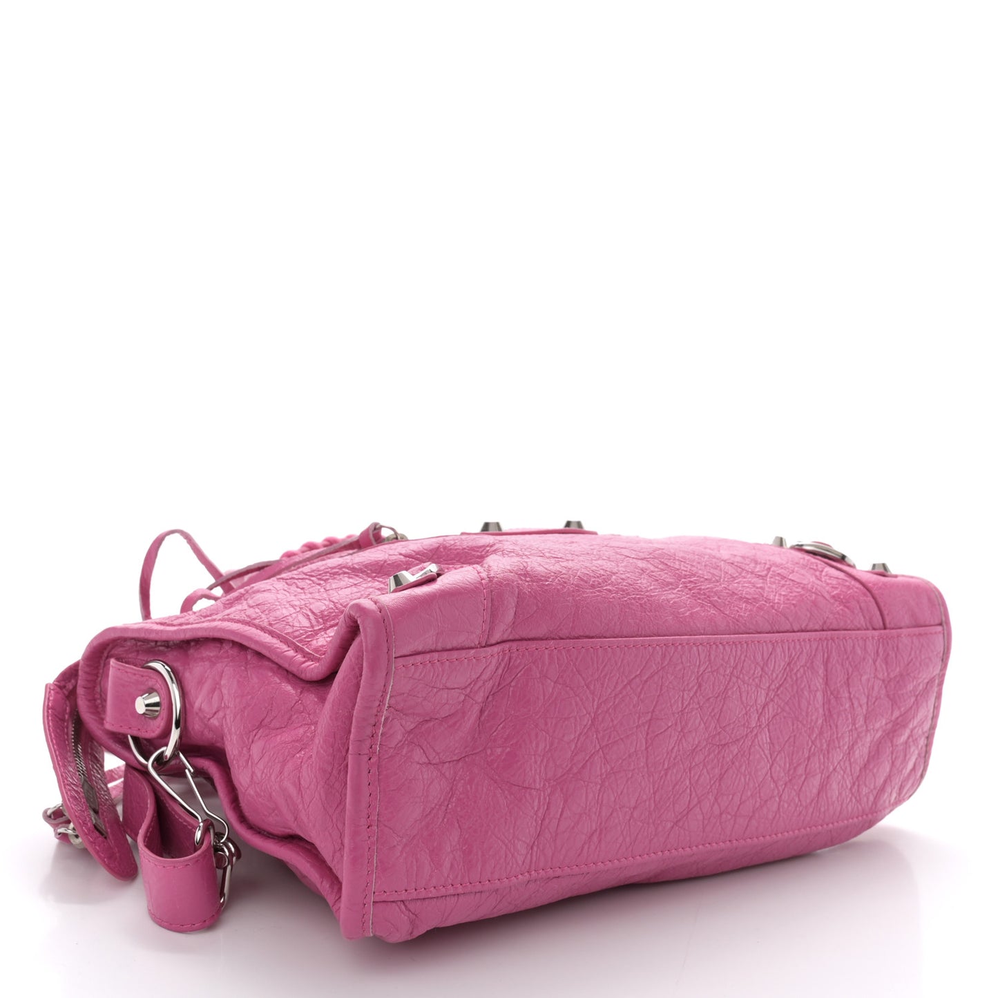 Agneau Classic Silver Hardware S City Rose Flamingo