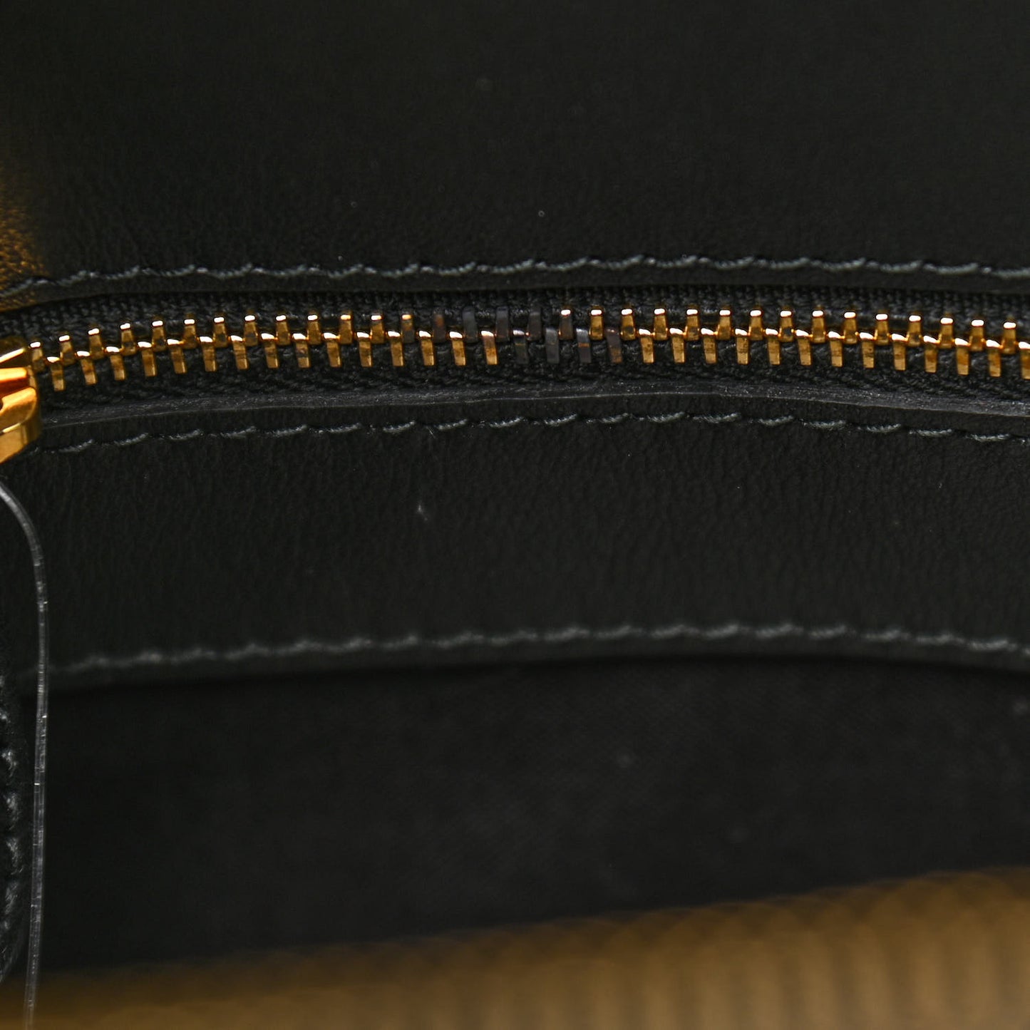 Calfskin Allover Logo M Ville Top Handle Bag Black