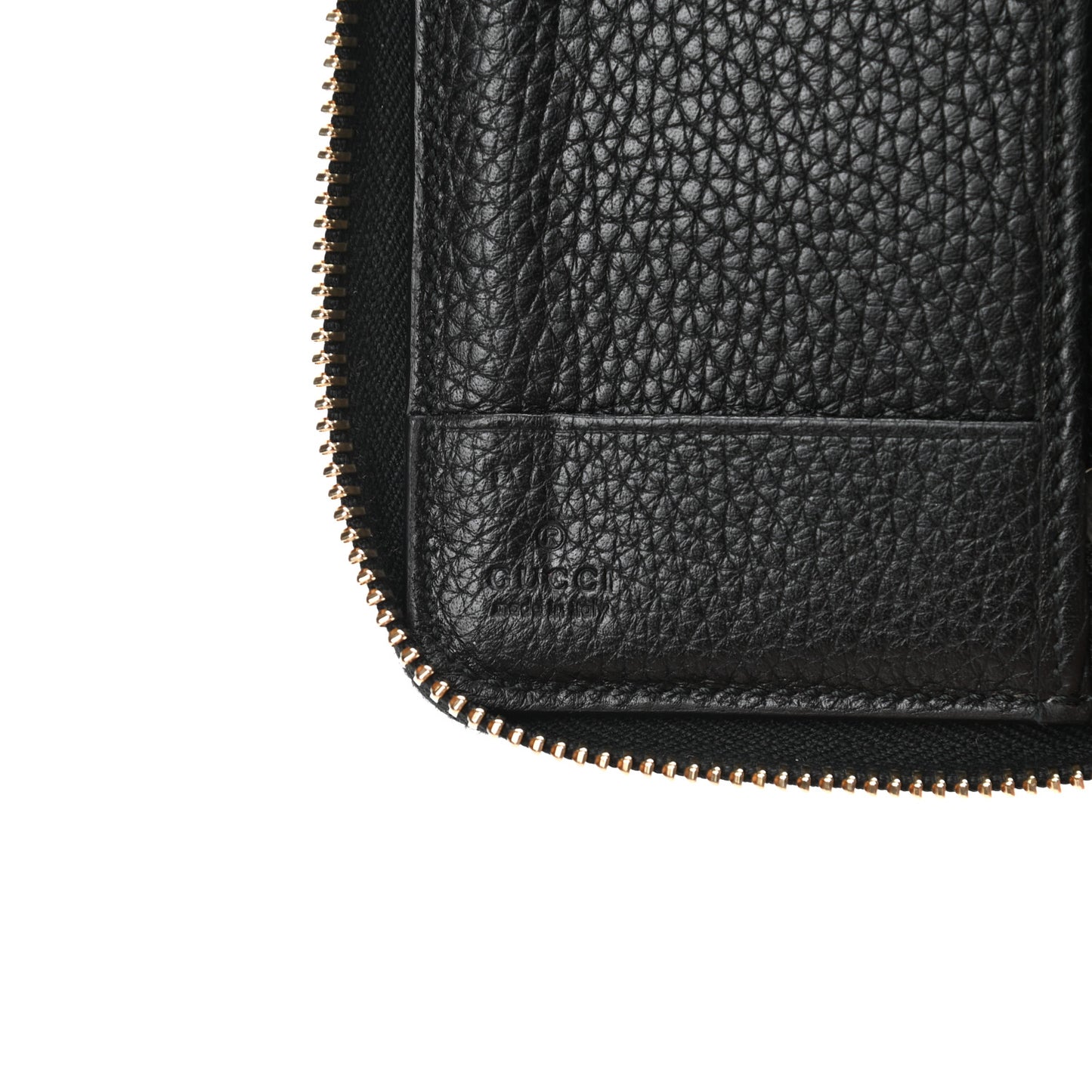 Pebbled Calfskin Medium Soho Zip Around Wallet Black