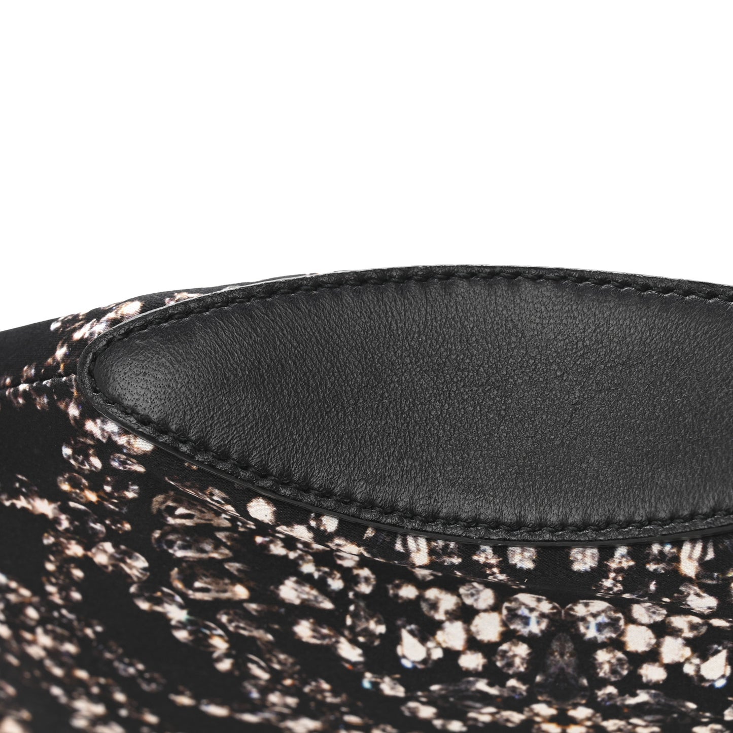 Silk Dandelion Print De Manta Clutch Black