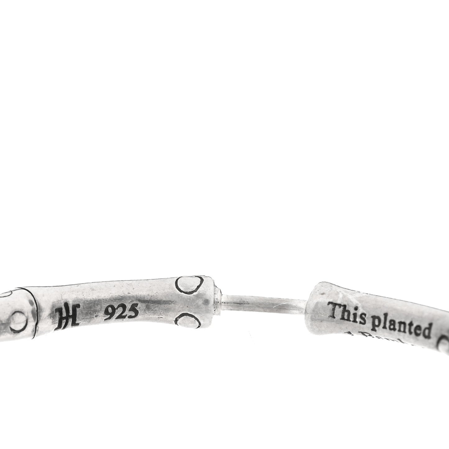 Sterling Silver 35mm Bamboo Hoop Earrings