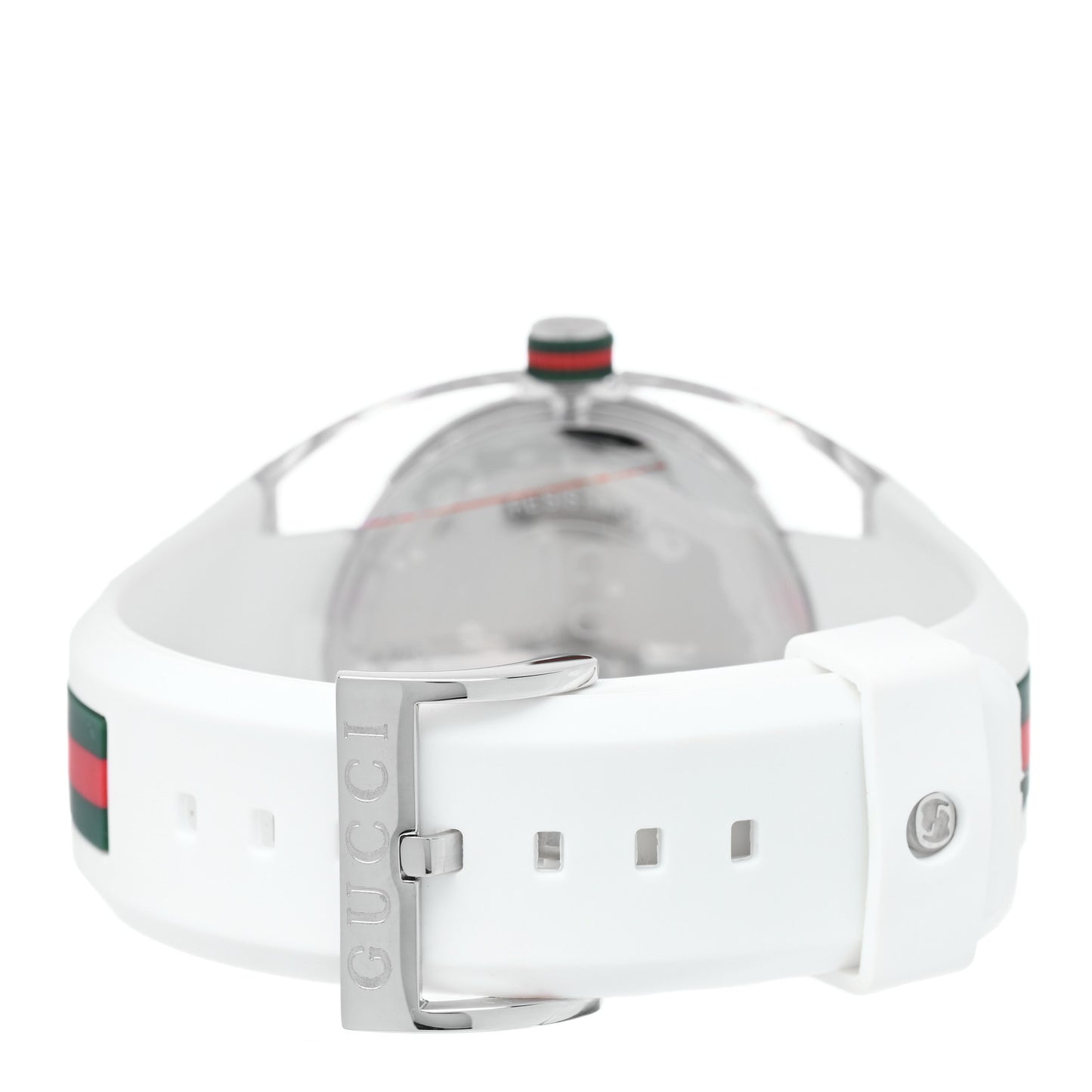 Stainless Steel Rubber 46mm Sync Web Quartz Watch White