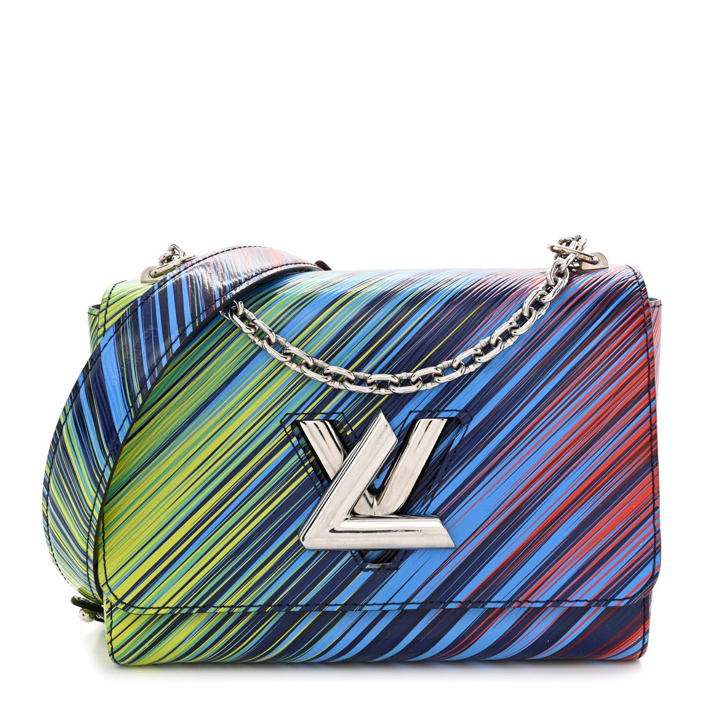 Epi Tropical Twist Shoulder Bag MM Vert Rouge