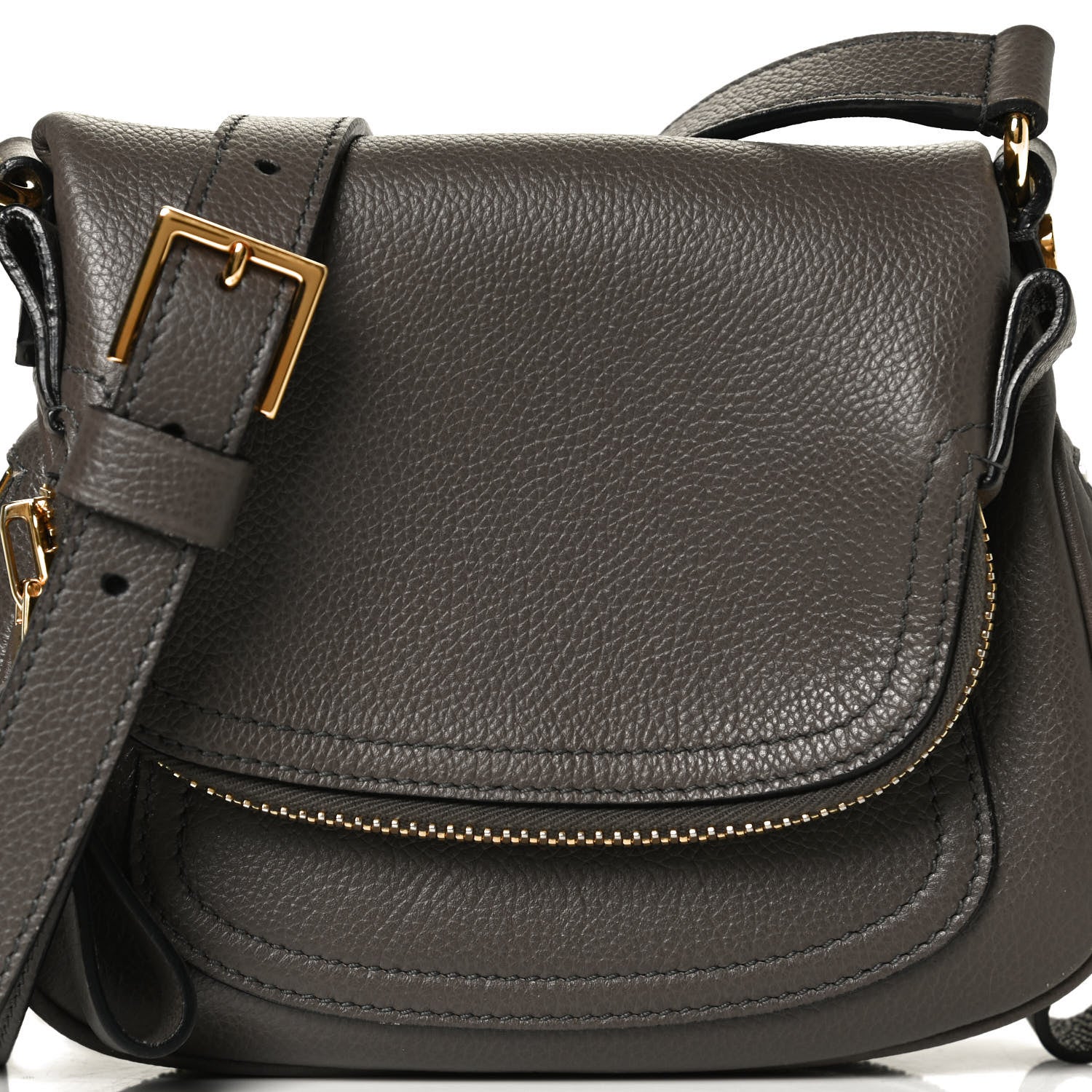 Tom Ford Calfskin Mini Jennifer Crossbody Bag Grey 8 of 12