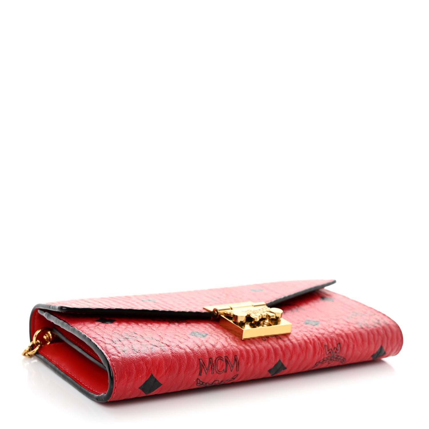 MCM Visetos Large Patricia Wallet On Chain Red 3 of 8