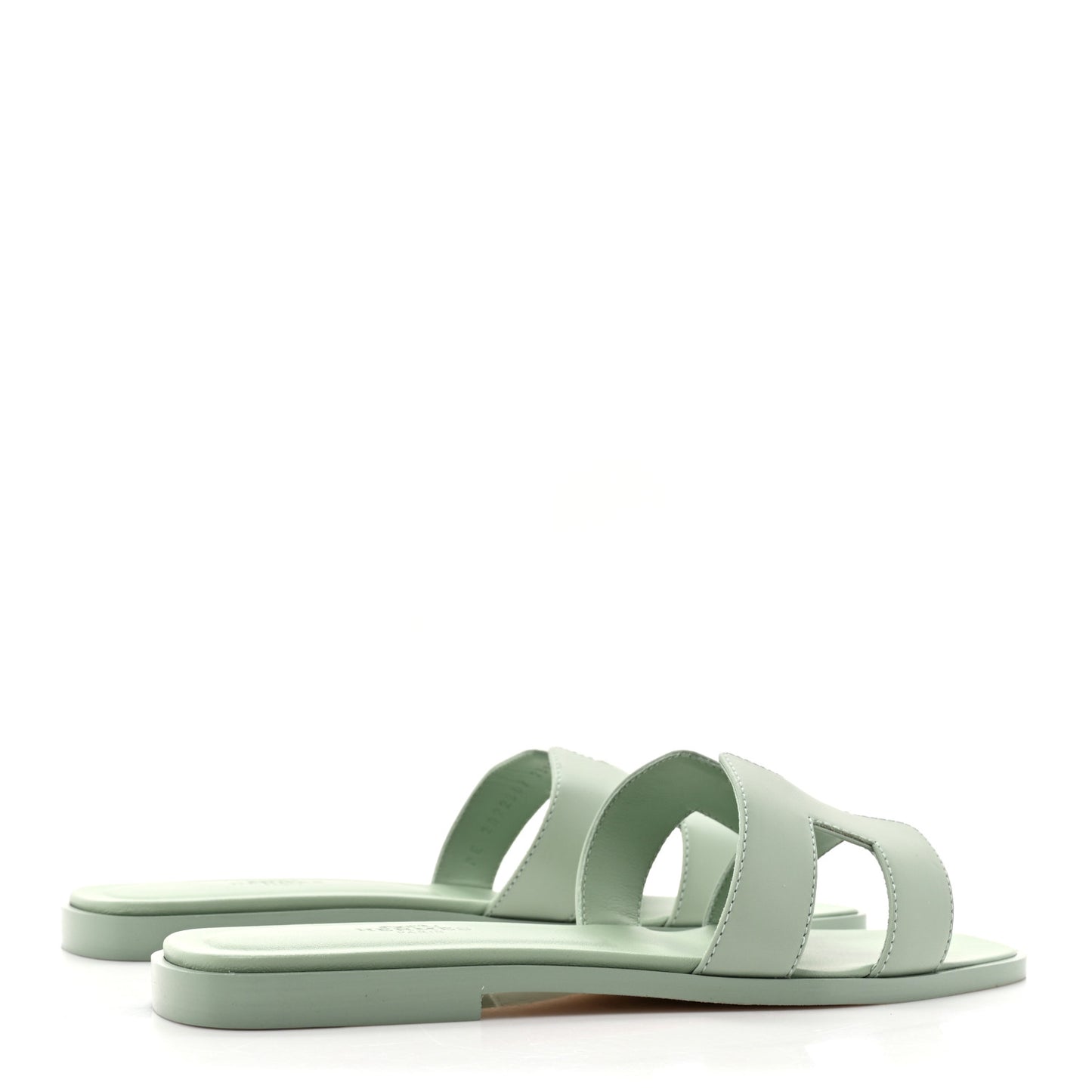 Calfskin Oran Sandals 38 Vert D'eau