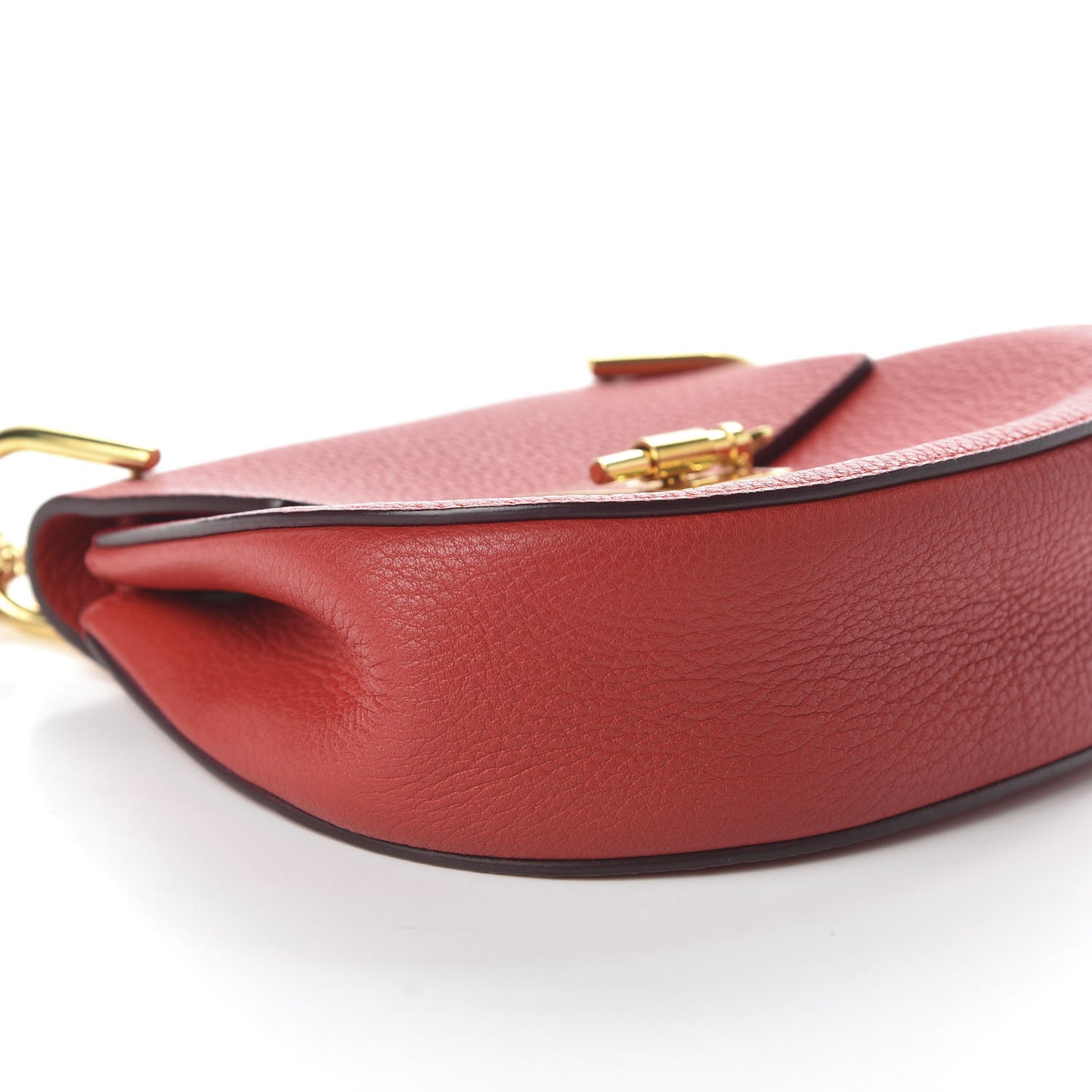 Grained Lambskin Mini Drew Shoulder Bag Plaid Red