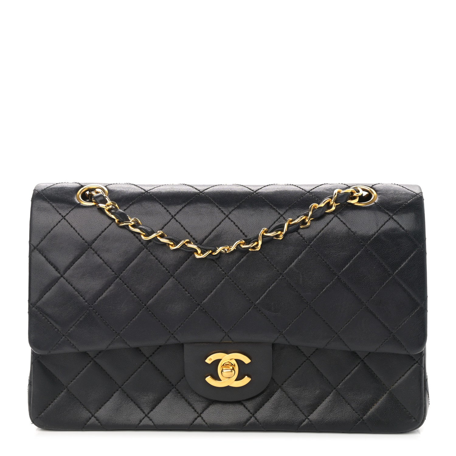 Chanel Lambskin Quilted Medium Double Flap Black 1 of 11