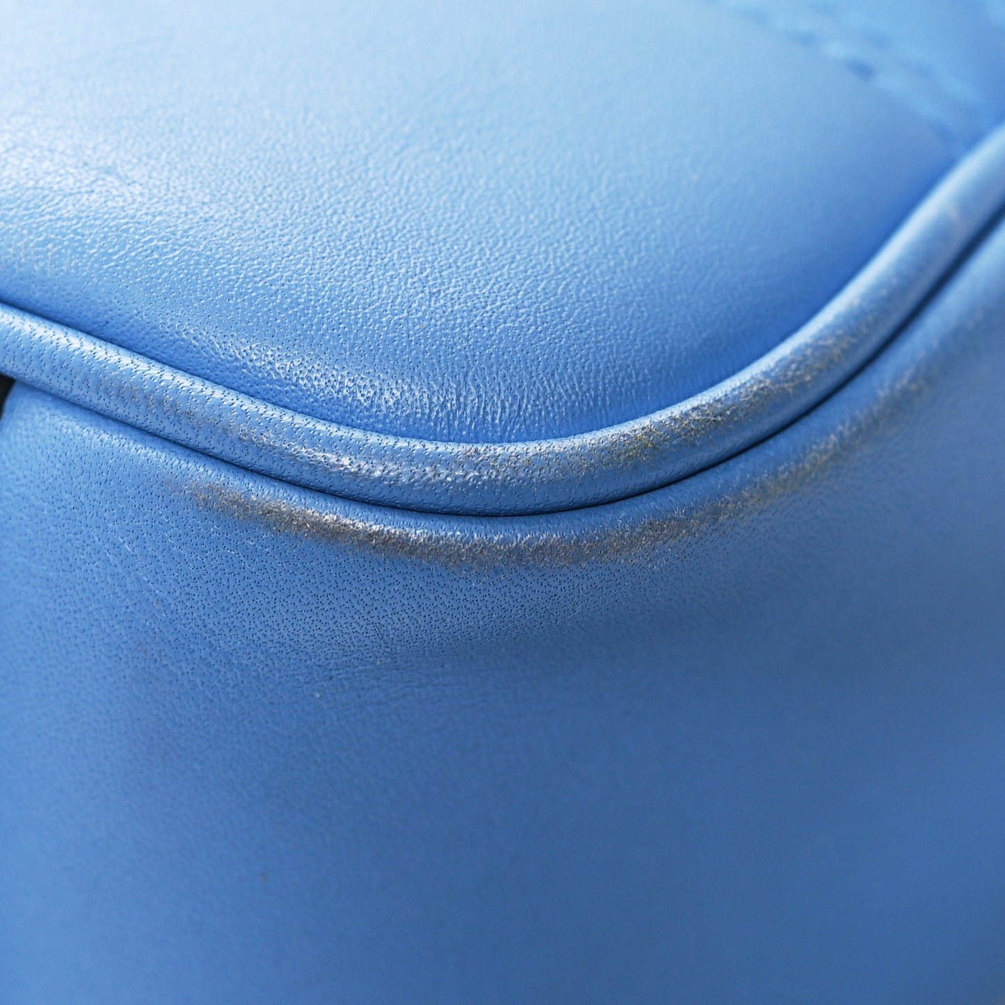 Calfskin Matelasse Medium GG Marmont Shoulder Bag Clear Sky Blue