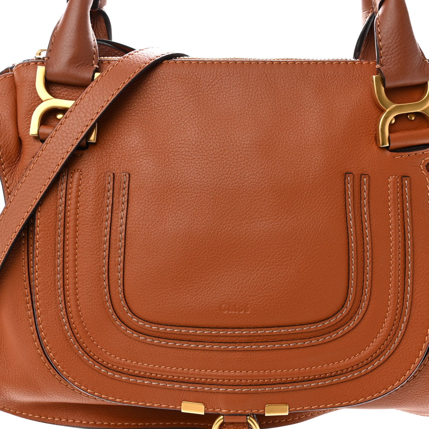 Calfskin Medium Marcie Satchel Tan