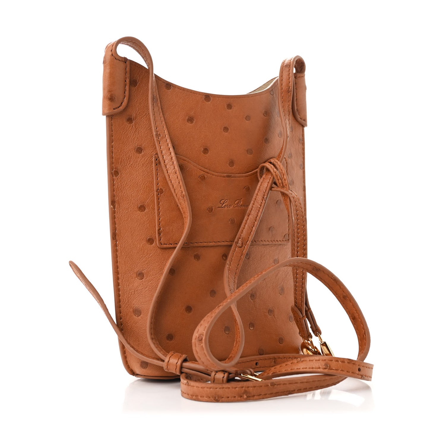 Ostrich Bale Phone Case Cognac